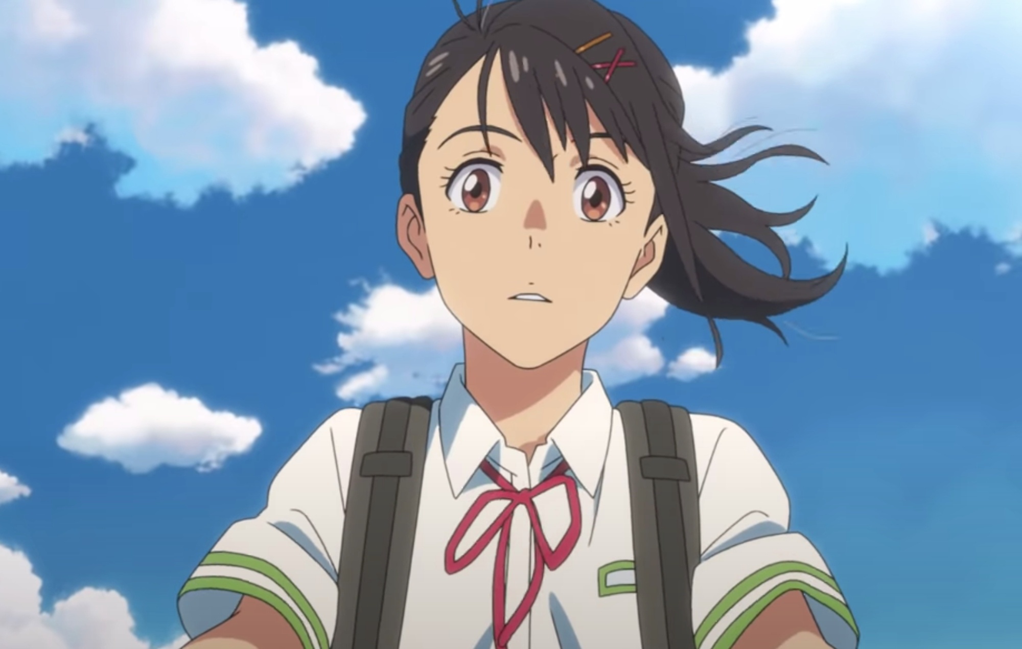 Suzume no Tojimari (Anime), Crunchyroll international release, Makoto Shinkai, Anime wallpapers, 2000x1270 HD Desktop