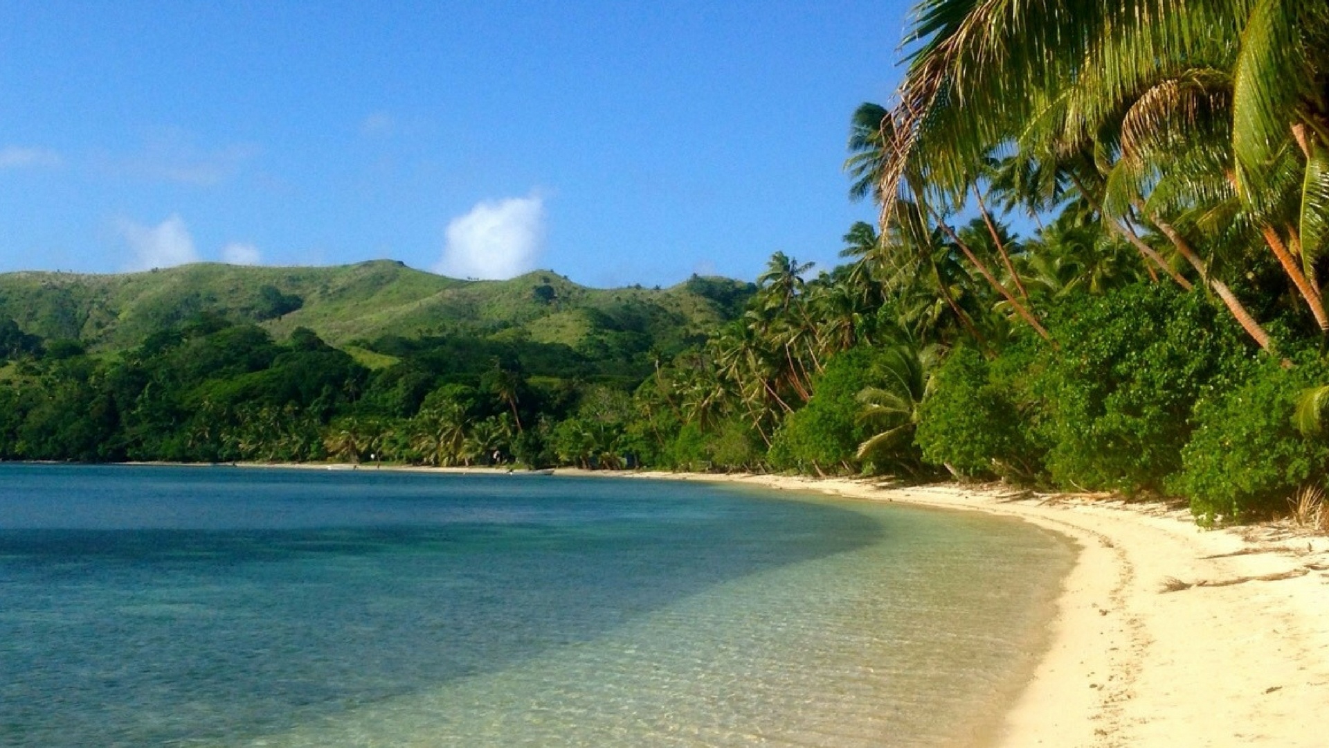 Fiji: The archipelago has a total land area of approximately 18,300 square kilometers. 1920x1080 Full HD Wallpaper.