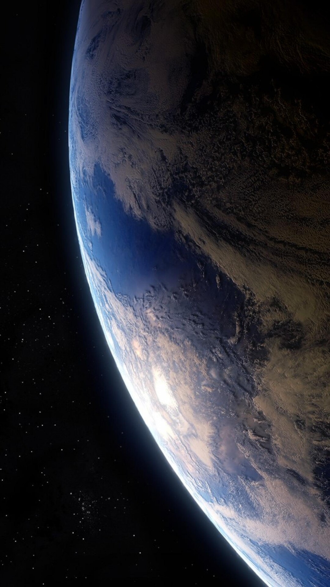 Earth: The planet has four major bodies of water: the Arctic, Atlantic, Indian, and Pacific oceans. 1080x1920 Full HD Background.