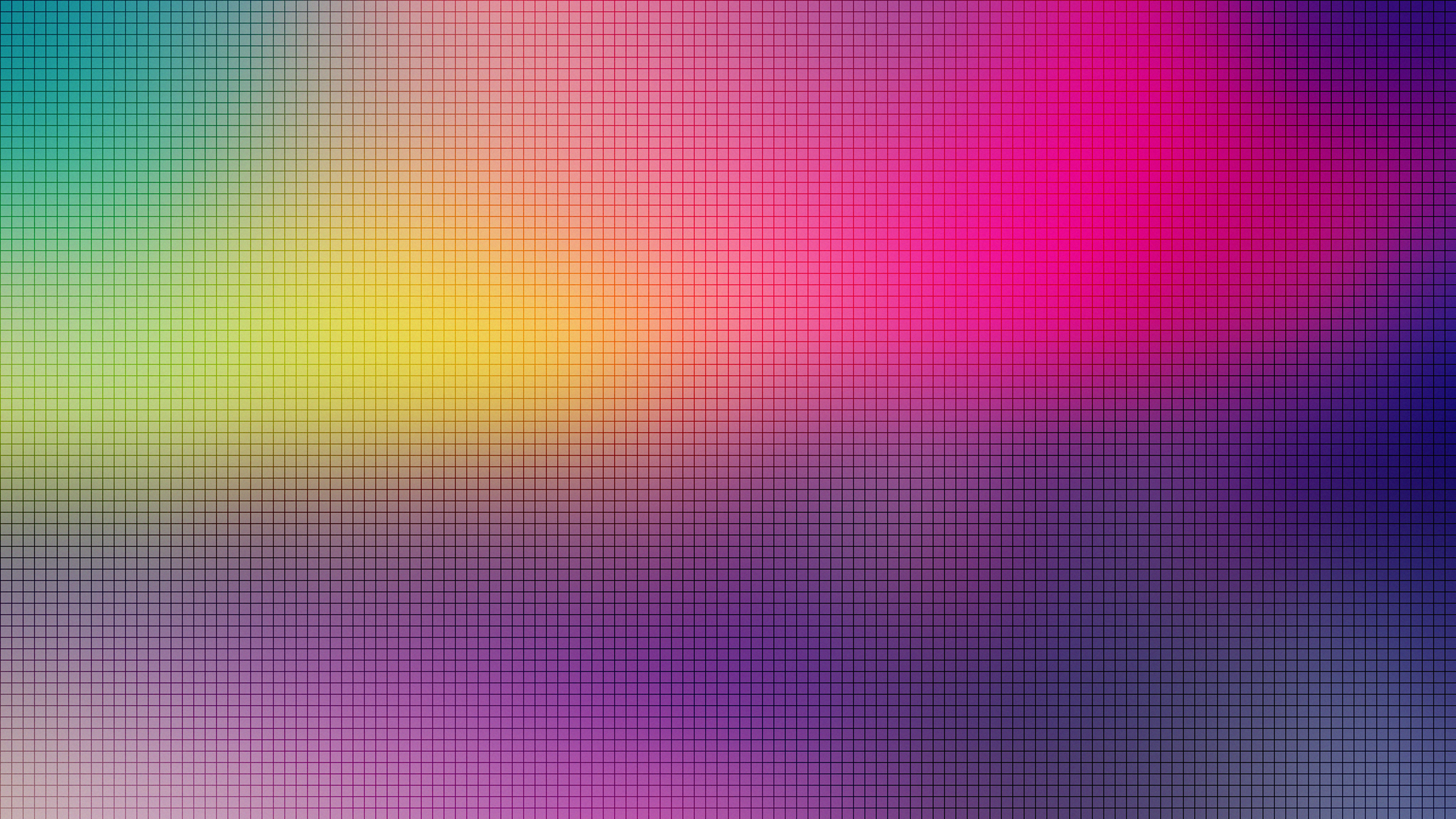 Backdrop: Gradient, Grid lines, Pattern, Multicolor, Abstract, Right angles, Squares. 3840x2160 4K Background.