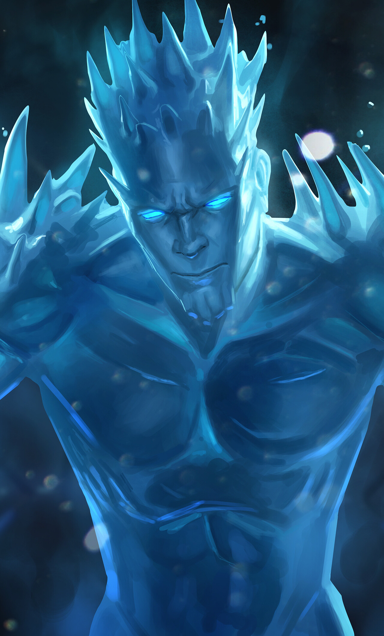 Iceman Marvel, Champions artwork, Icy hero, Marvel Comics, 1280x2120 HD Phone