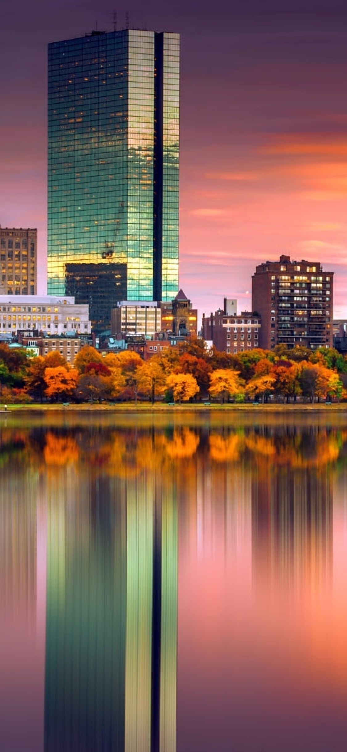 Boston Skyline, Travels, Boston City, Massachusetts, 1130x2440 HD Handy