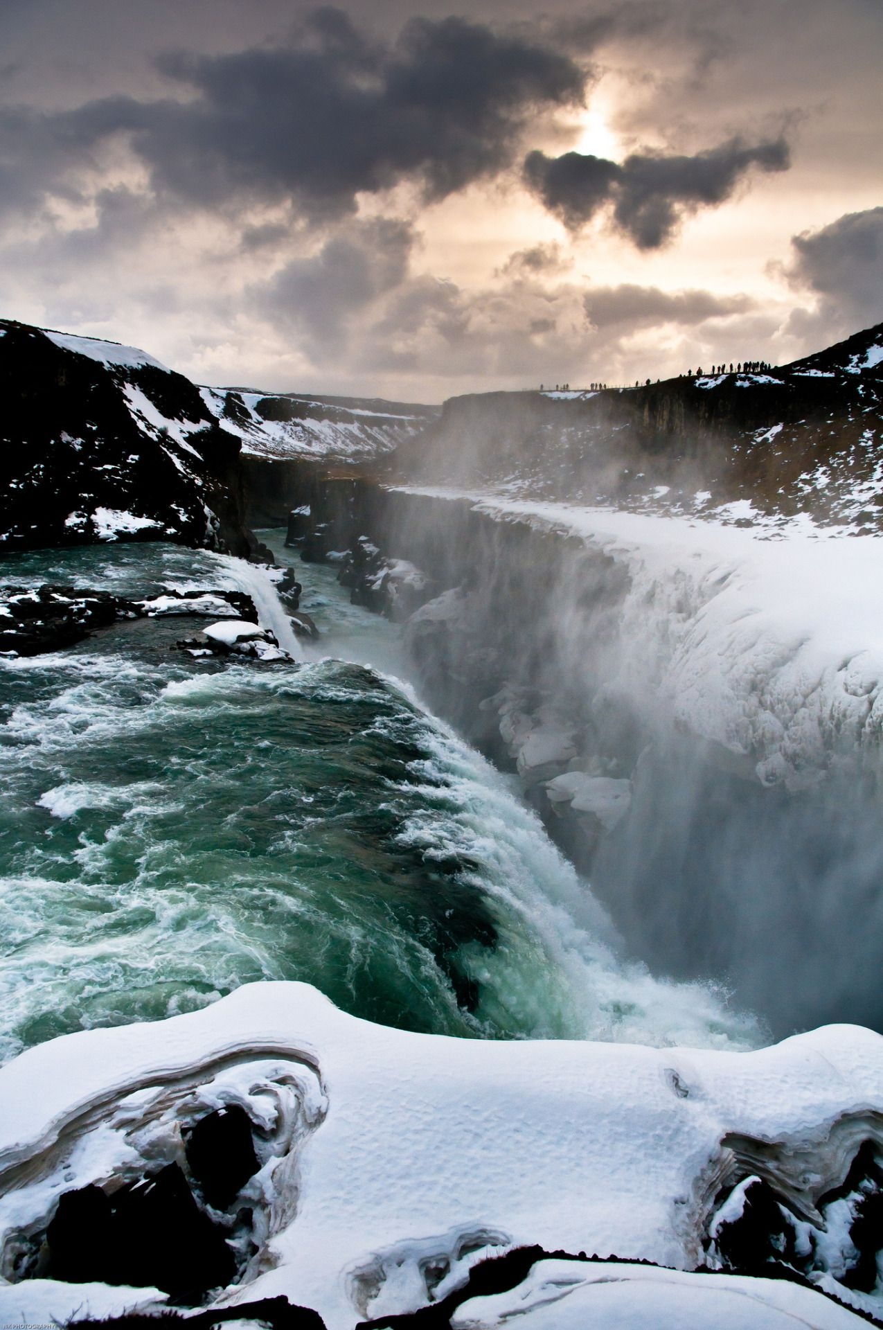Unglaubliche Naturfotografie am Gullfoss-Wasserfall, 1280x1920 HD Handy