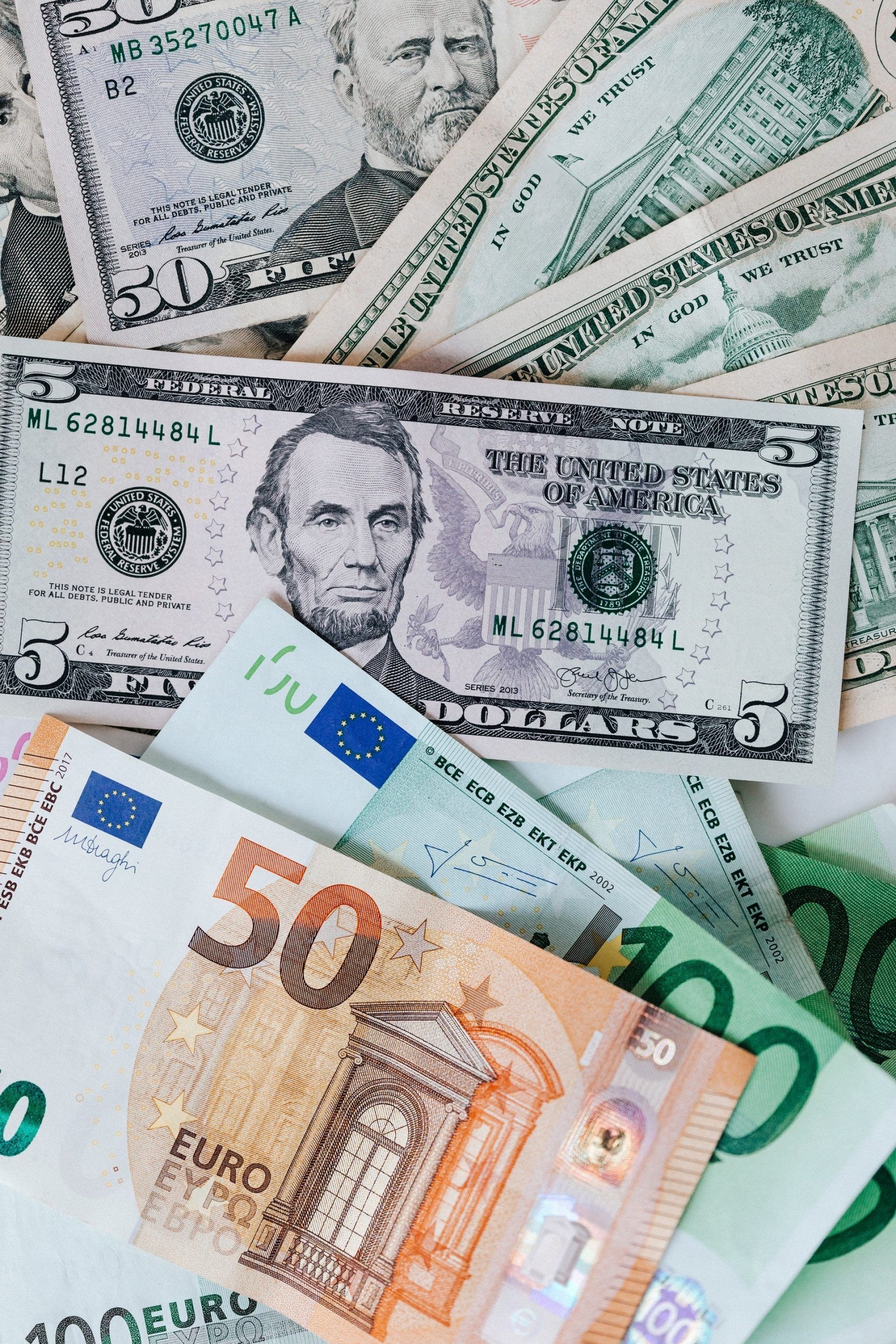 Dollars and Euro, Geld Wallpaper, 1710x2560 HD Handy