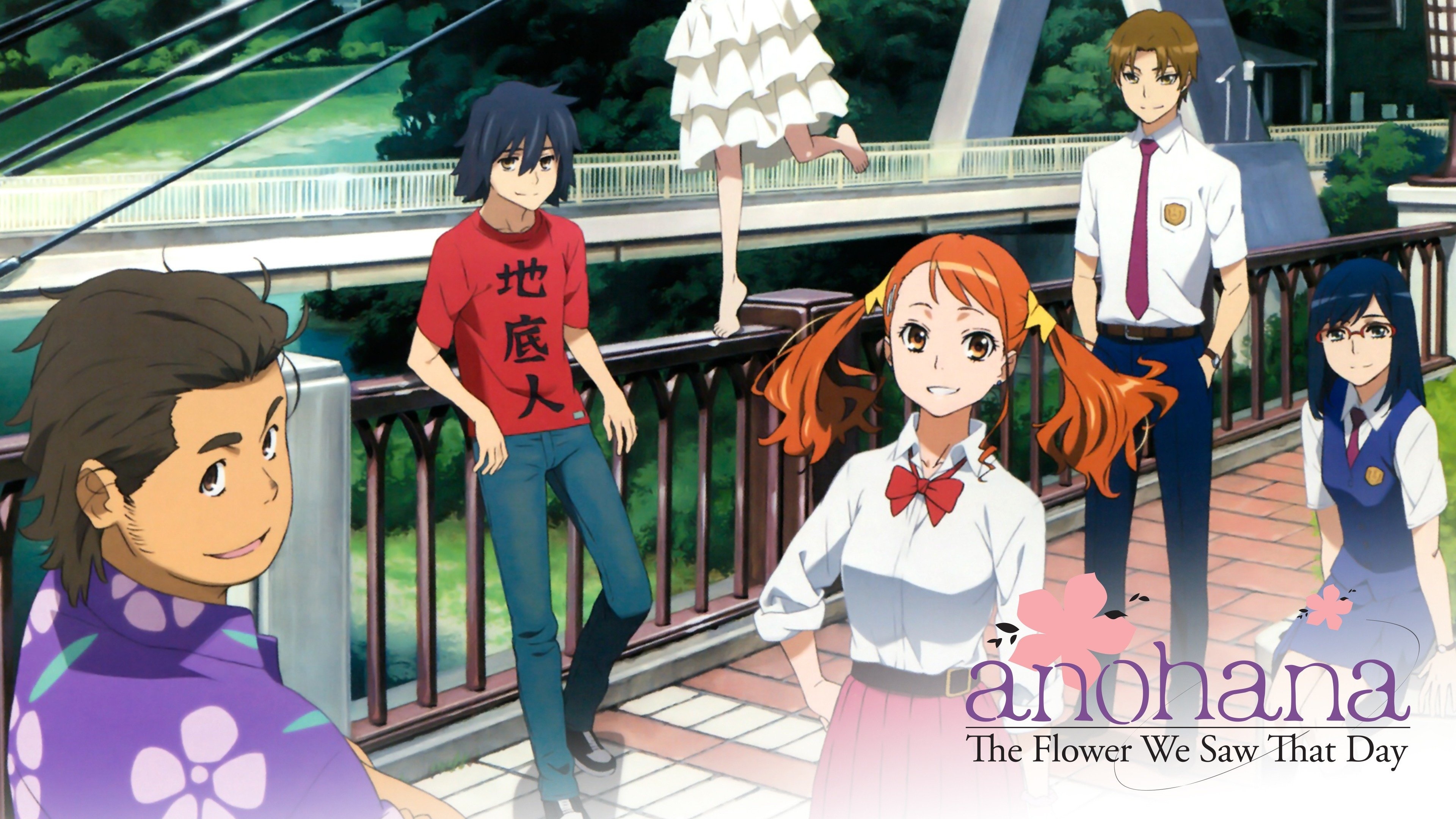 Anohana: The Flower We Saw That Day, Heart-wrenching story, Childhood friends, Emotional journey, 3840x2160 4K Desktop