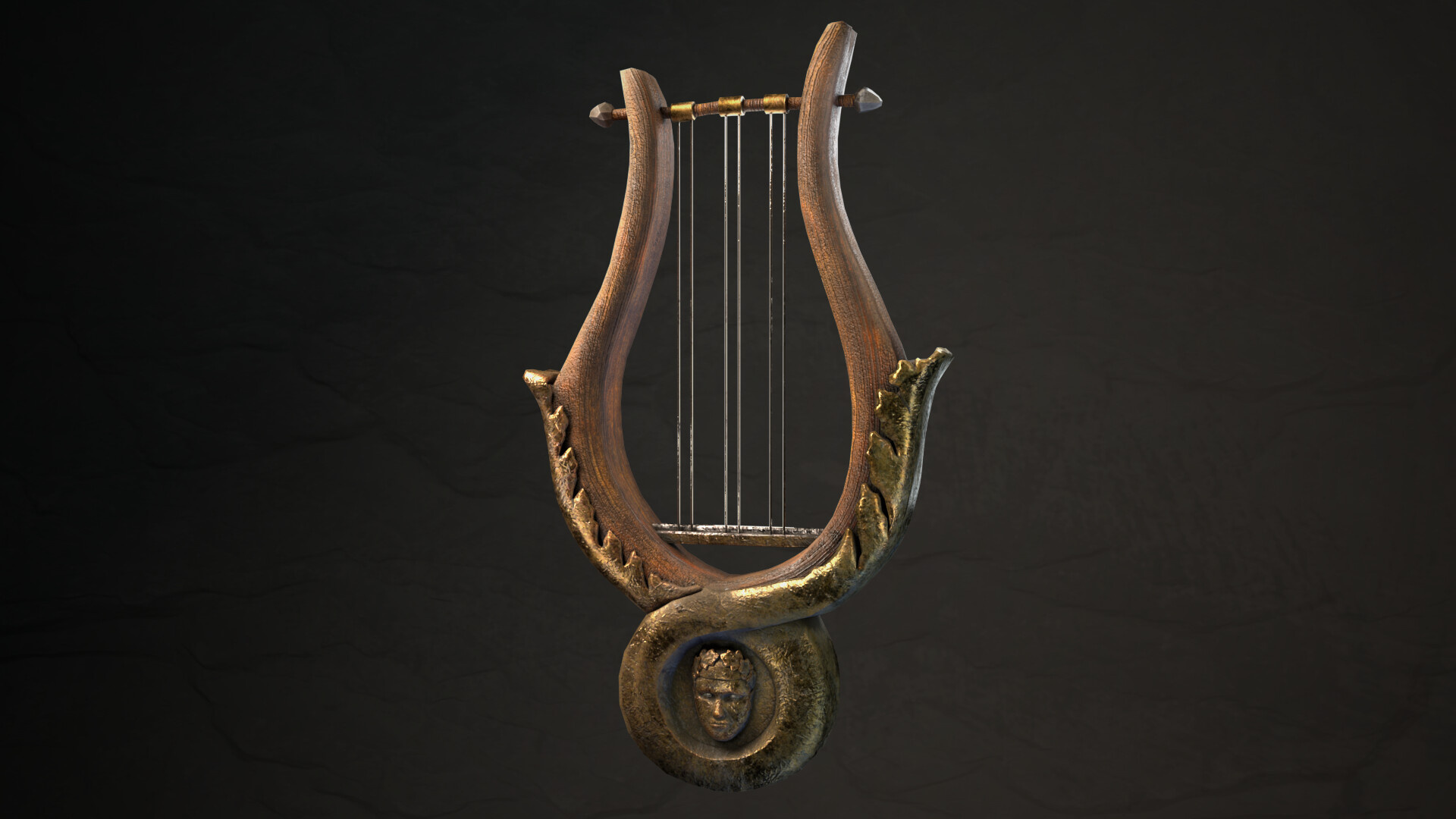 Lyre: Ancient Greece, Wood And Bronze, The Yoke Lutes Family, Wooden Musical Instrument. 1920x1080 Full HD Wallpaper.