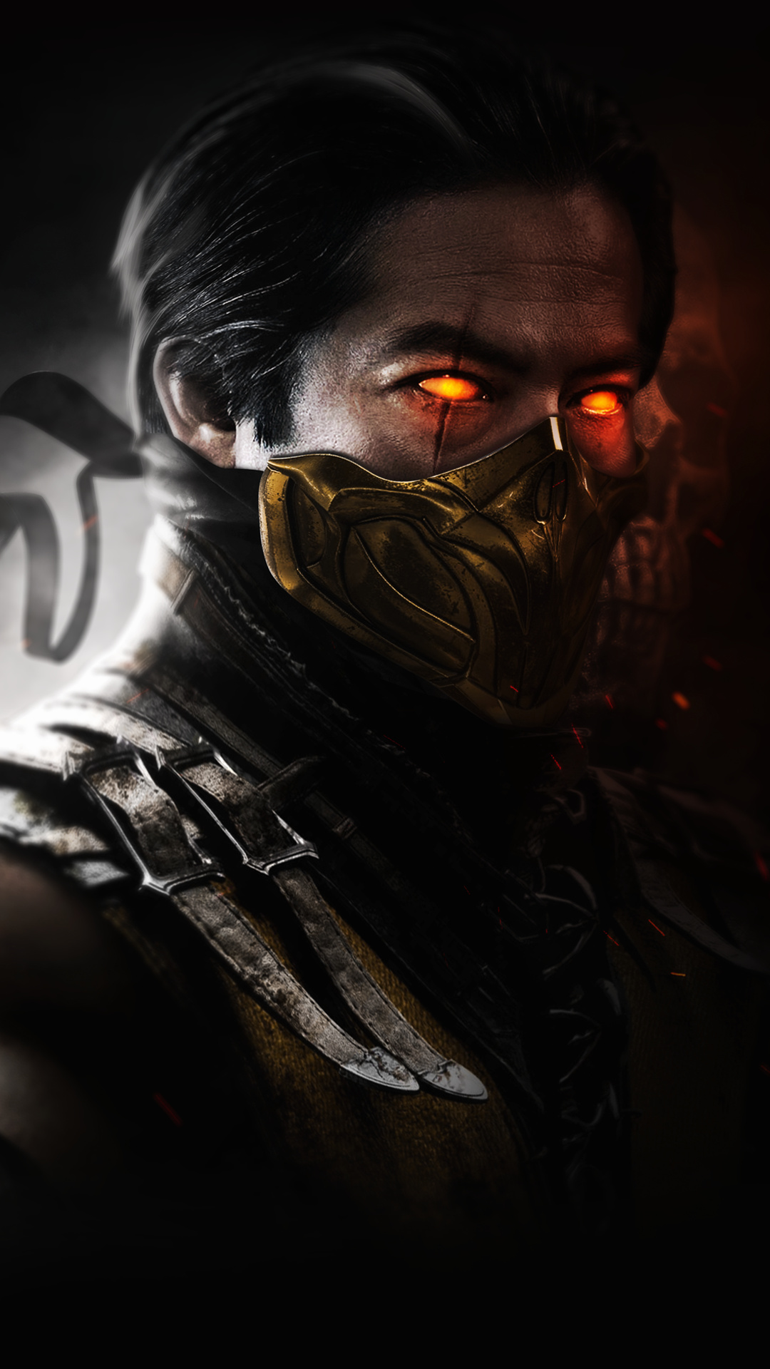 Hiroyuki Sanada, Scorpion wallpaper, Mortal kombat warriors, 1080x1920 Full HD Handy