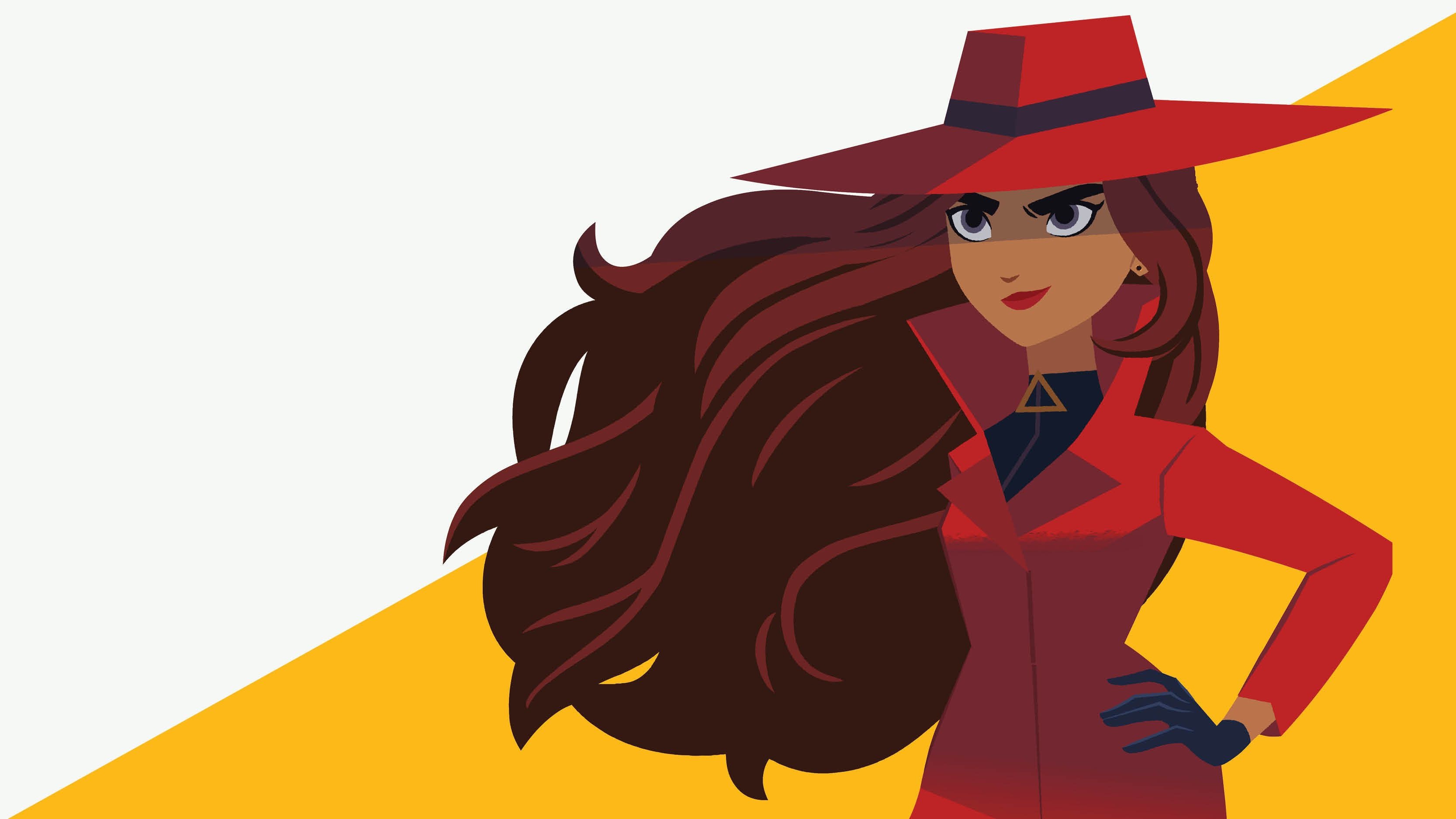 Carmen Sandiego: A fictional character created by the American software company Broderbund. 3340x1880 HD Background.
