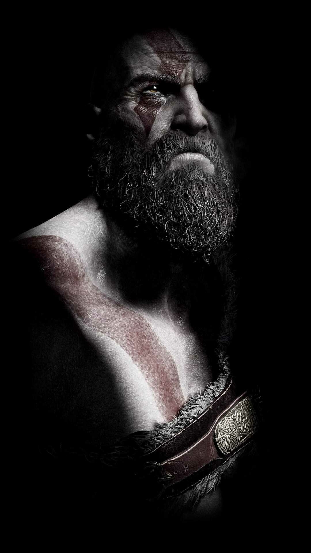 God of War: Kratos' appearance throughout the Greek games can be altered in bonus play; completing the game at certain levels of difficulty and in challenge modes unlock bonus costumes. 1080x1920 Full HD Background.
