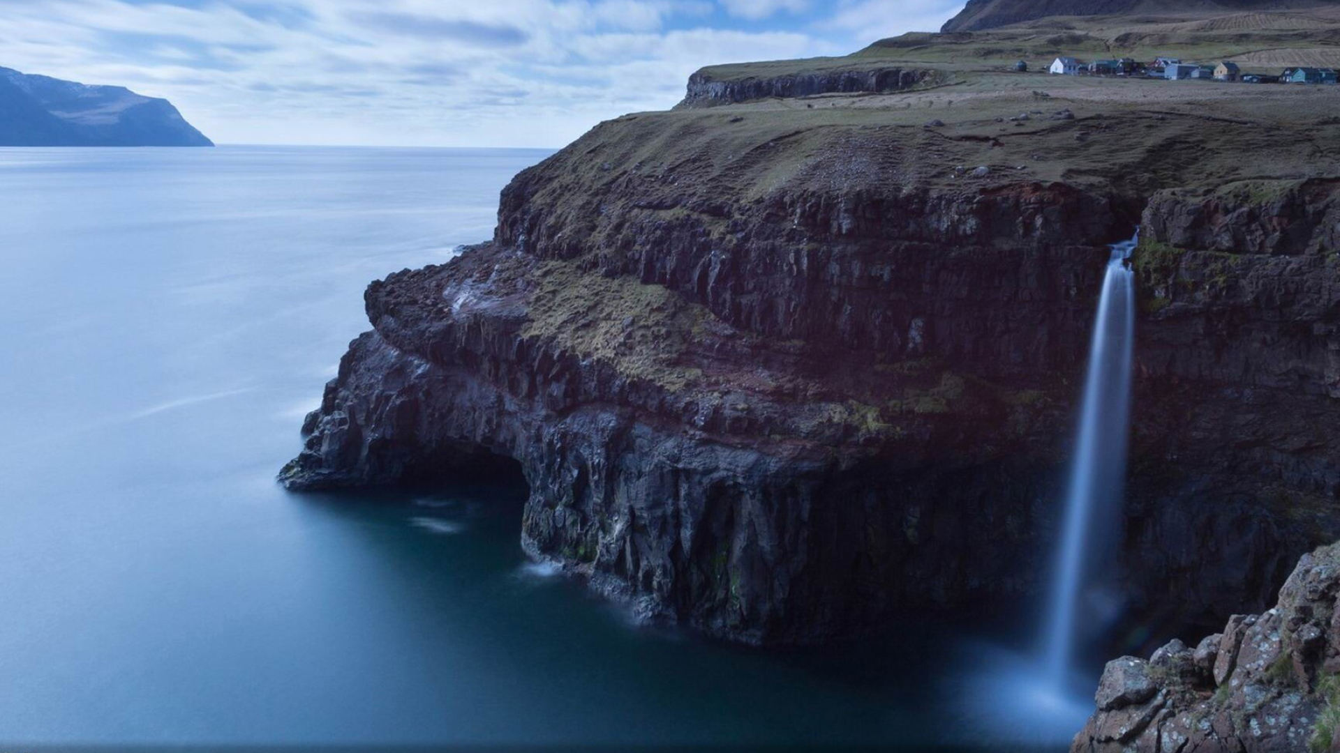 National Geographic: Gasadalur Waterfall In Vagar, Faroe Islands, Wilderness. 1920x1080 Full HD Wallpaper.