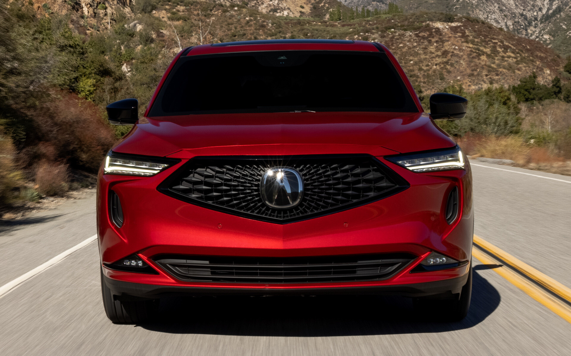 Acura: Honda's luxury division, 2022 MDX A-Spec. 1920x1200 HD Background.