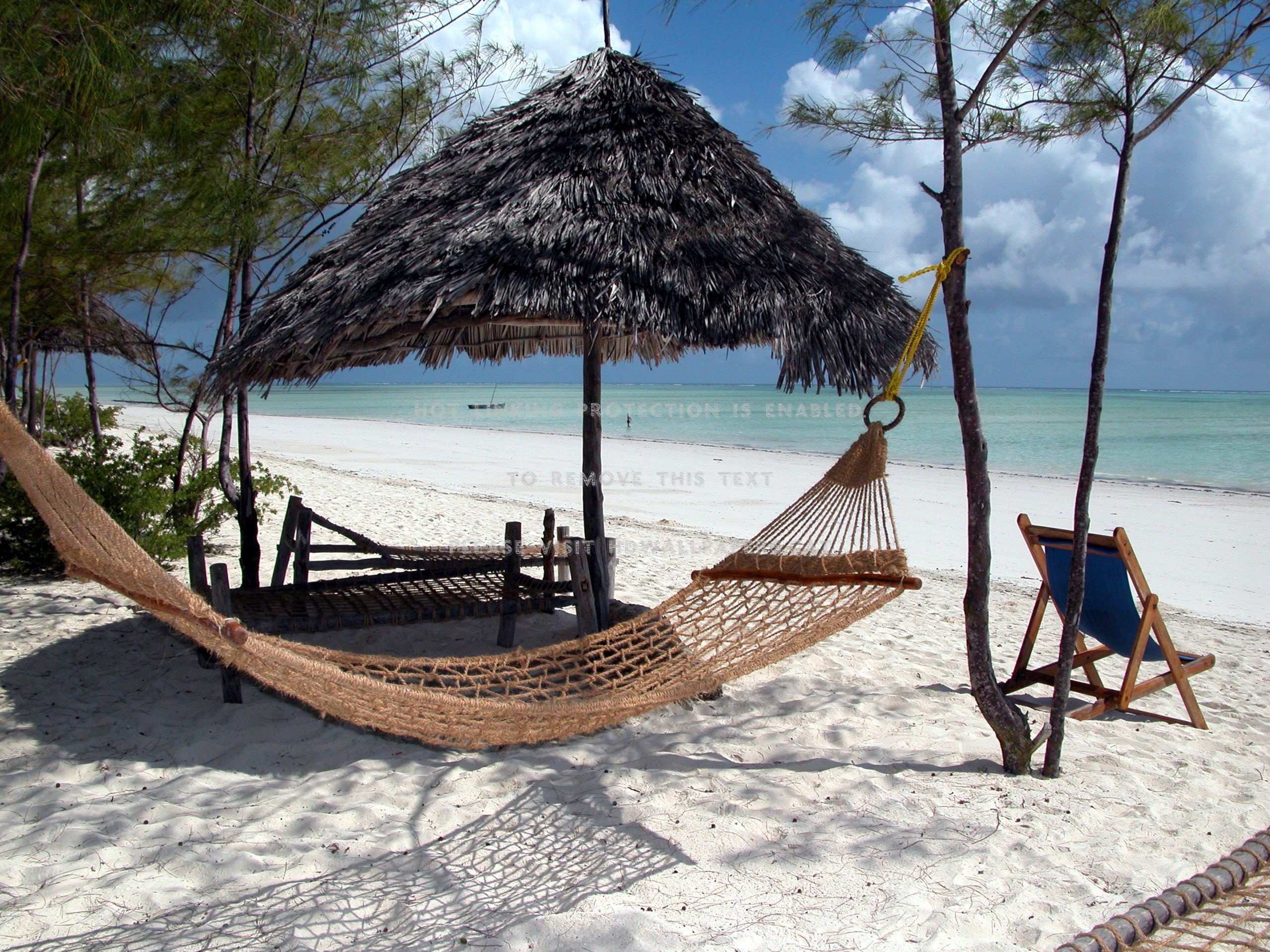 Hammock at Zanzibar Beach, Relaxation under palms, Tropical bliss, 2560x1920 HD Desktop