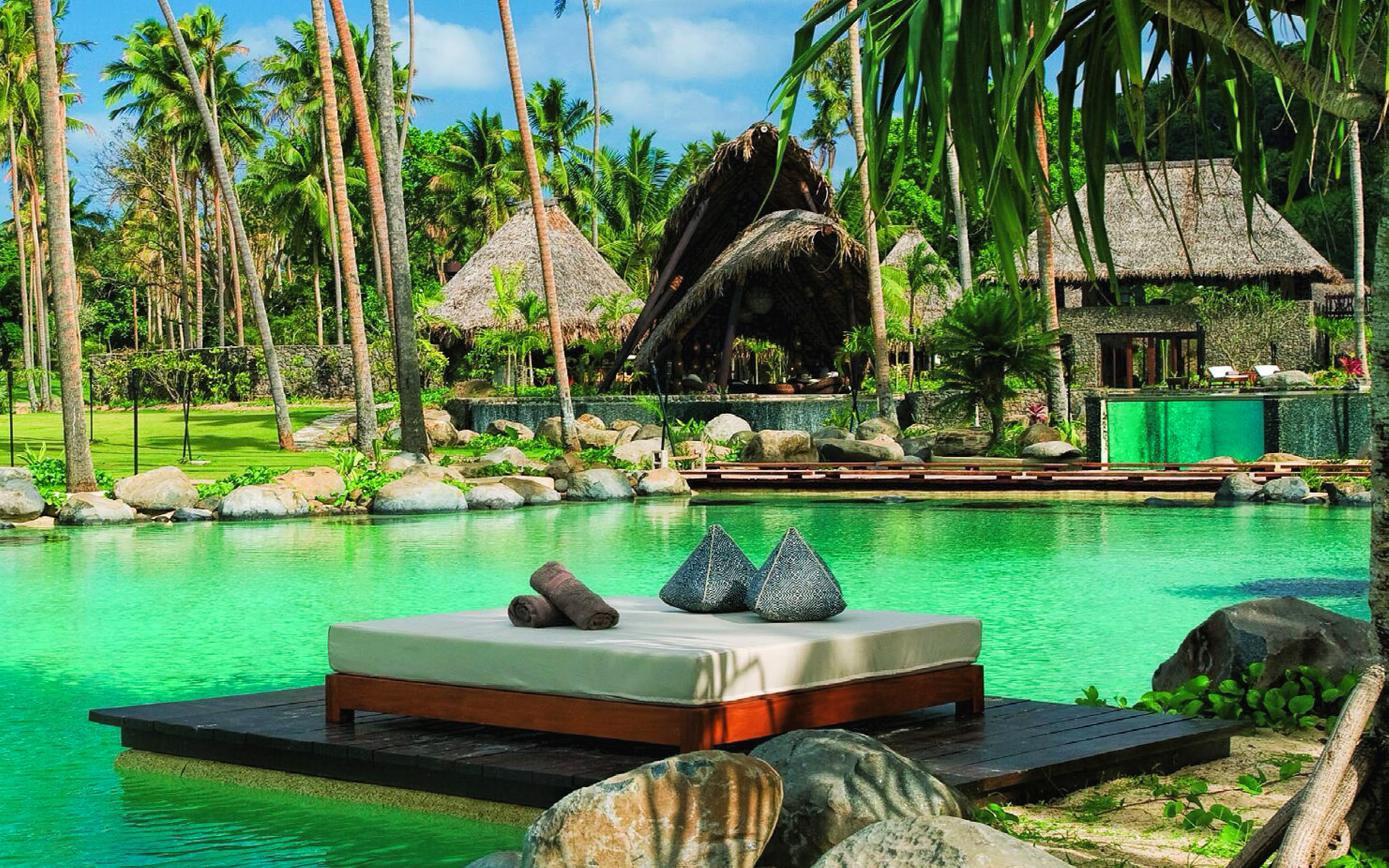 Fiji vacation resort, Widescreen wallpaper, Tropical paradise, Exotic travel, 2560x1600 HD Desktop