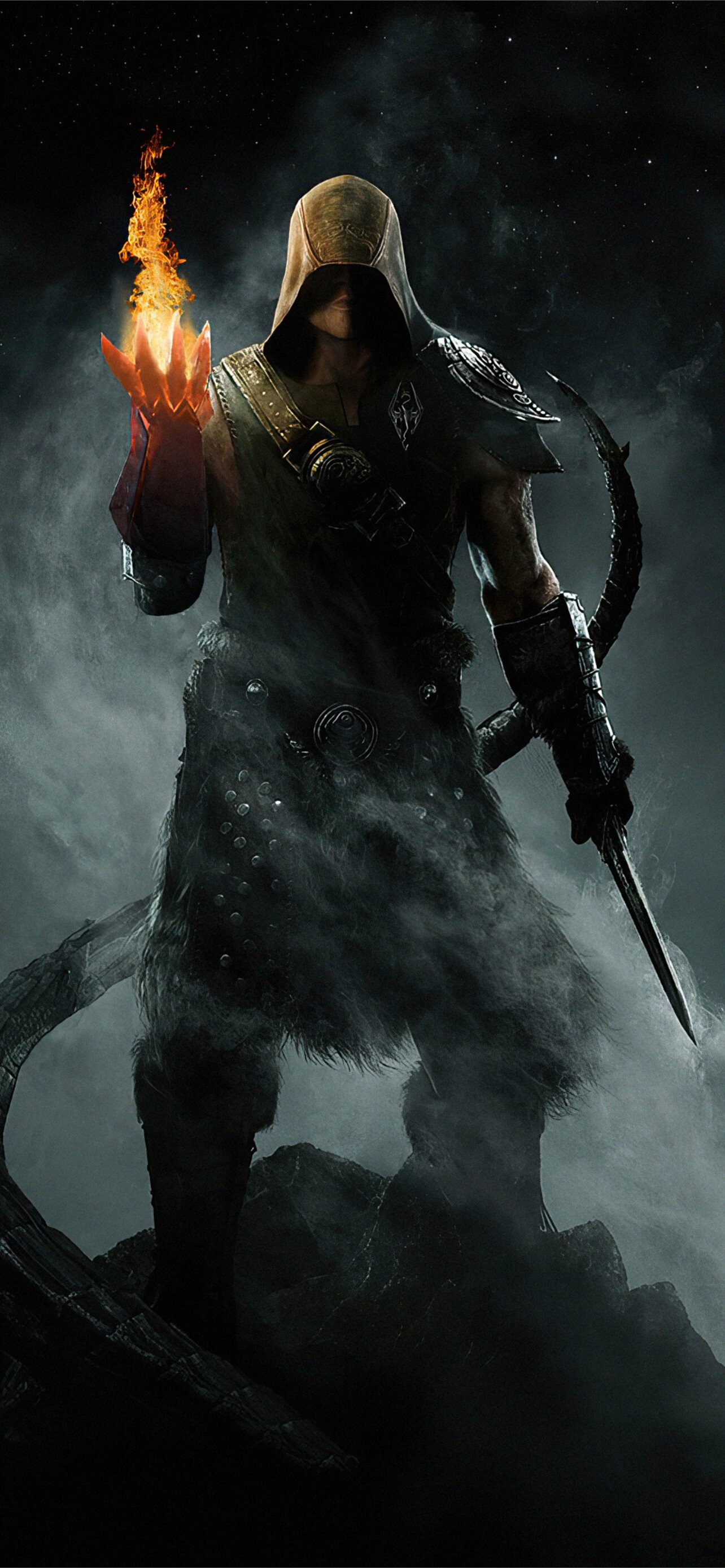 The Elder Scrolls: Skyrim, Awarded 'Game of the Year' by IGN. 1290x2780 HD Background.