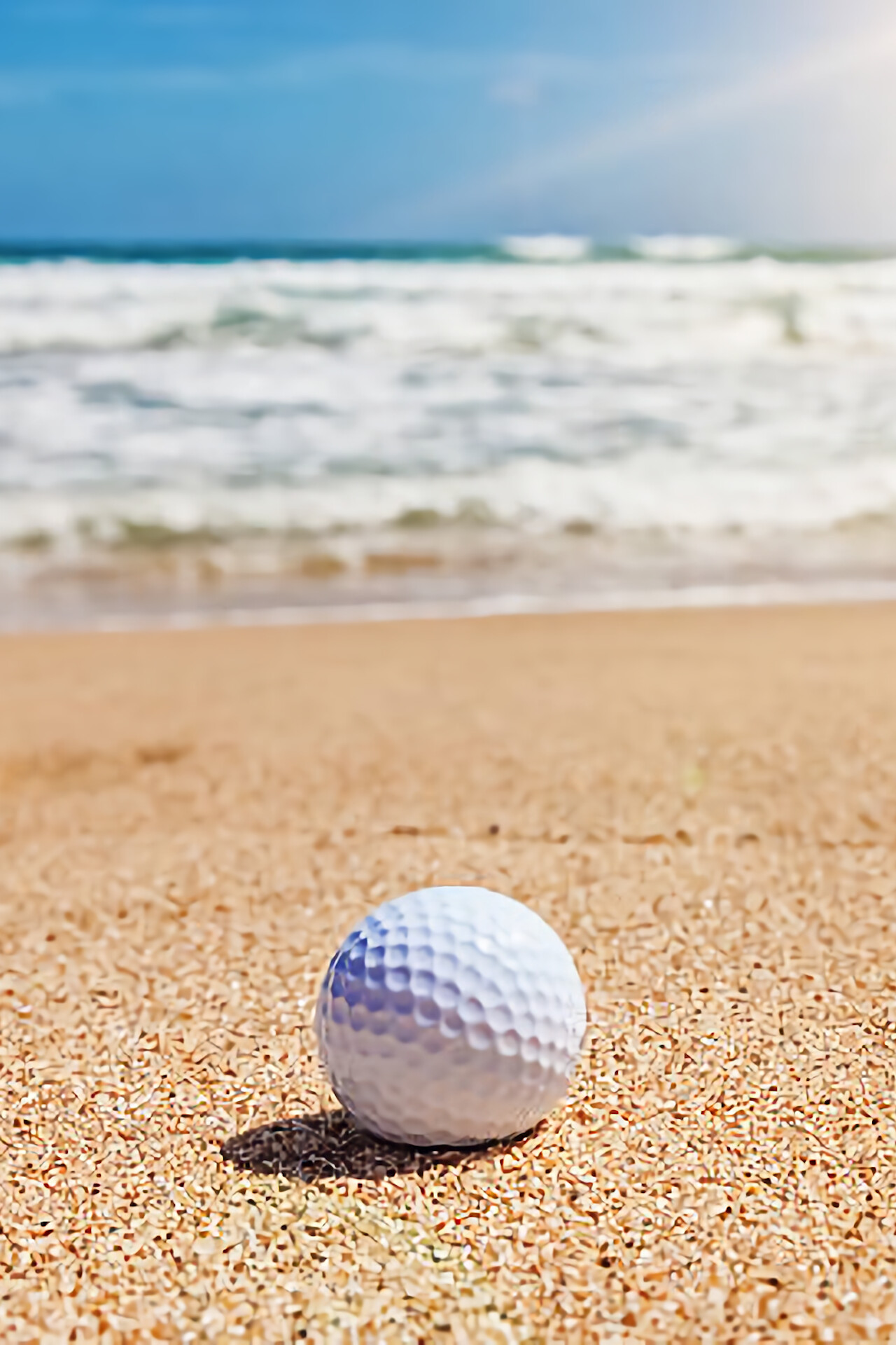 Beach Golf: The game takes place along a path of 2 km of sandy coastline. 1280x1920 HD Wallpaper.