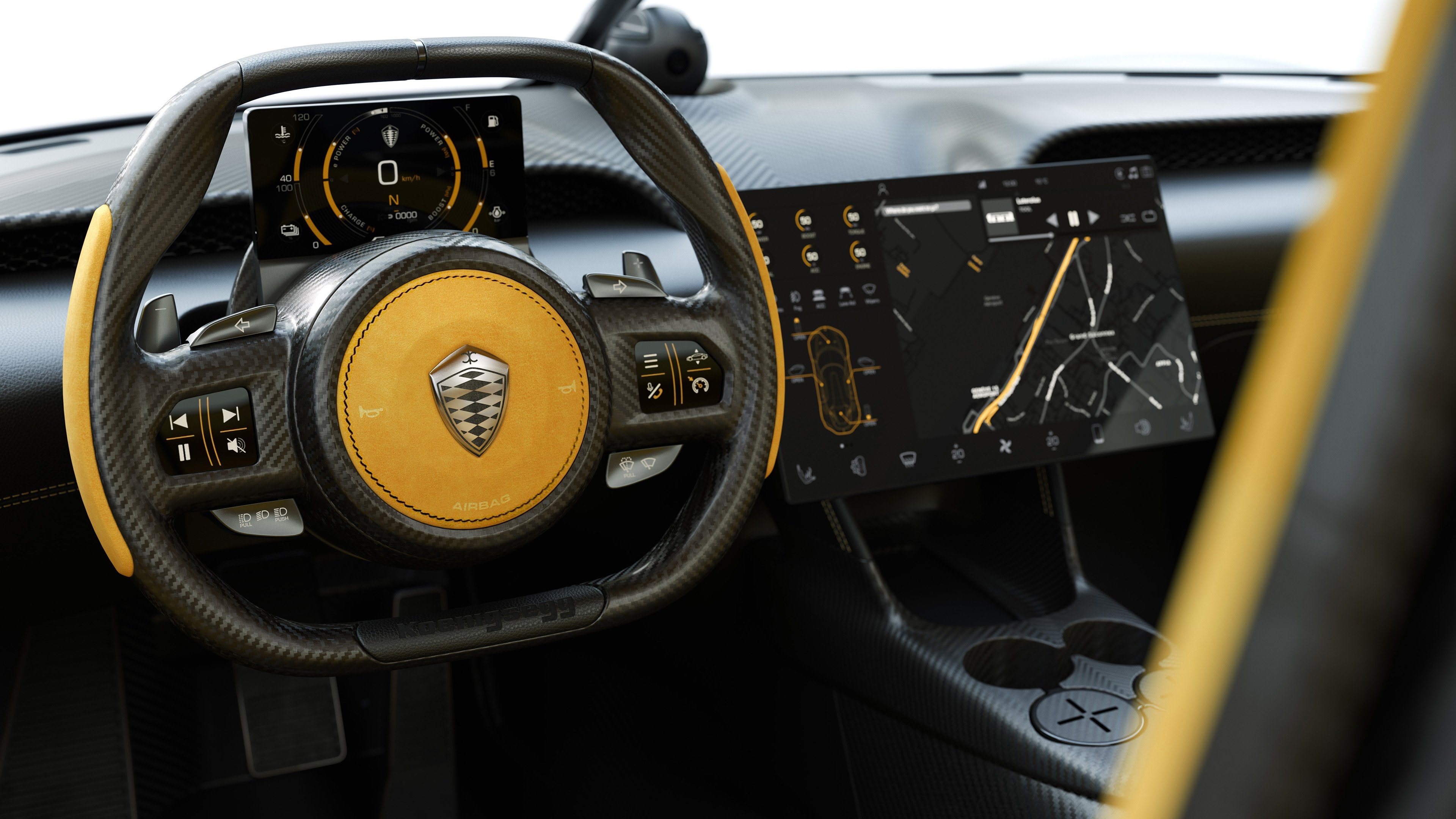 Koenigsegg Gemera, Speedometer wallpaper, Baltana, 3840x2160 4K Desktop