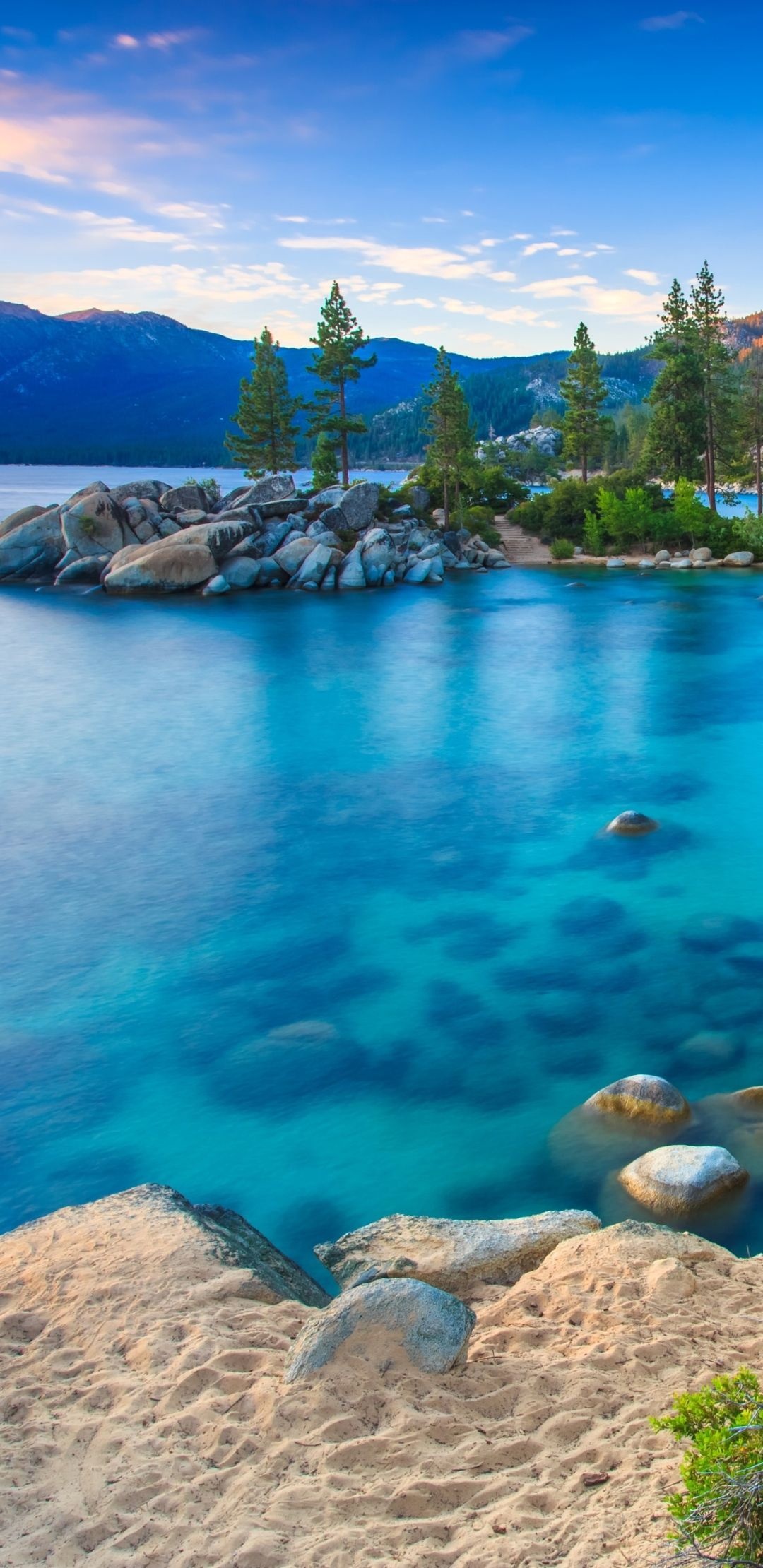Lake Tahoe, South Lake Tahoe, California, Scenic beauty, 1080x2220 HD Phone