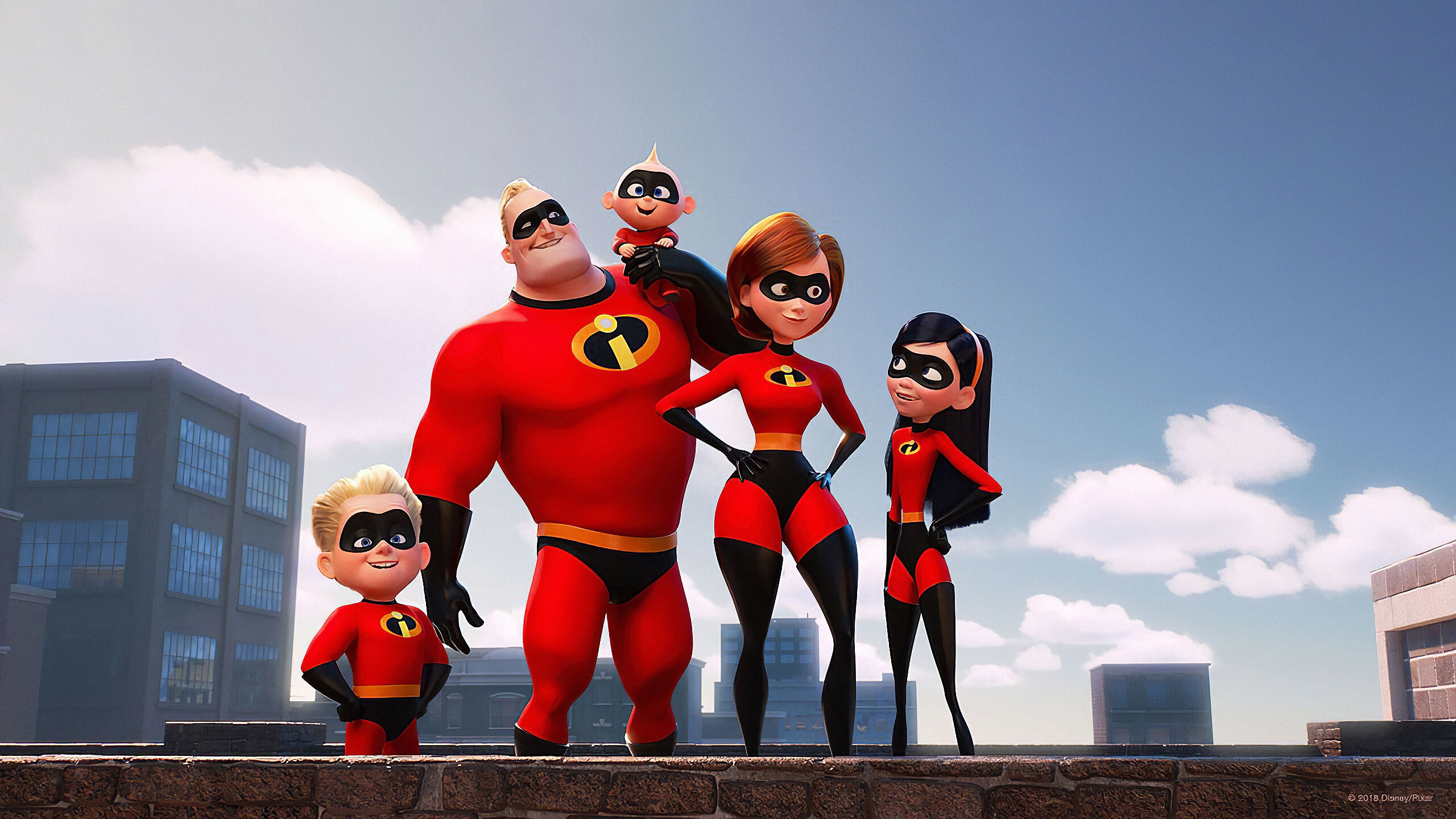 The Incredibles: Bob and Helen Parr, a couple of superheroes, known as Mr. Incredible and Elastigirl. 2560x1440 HD Wallpaper.