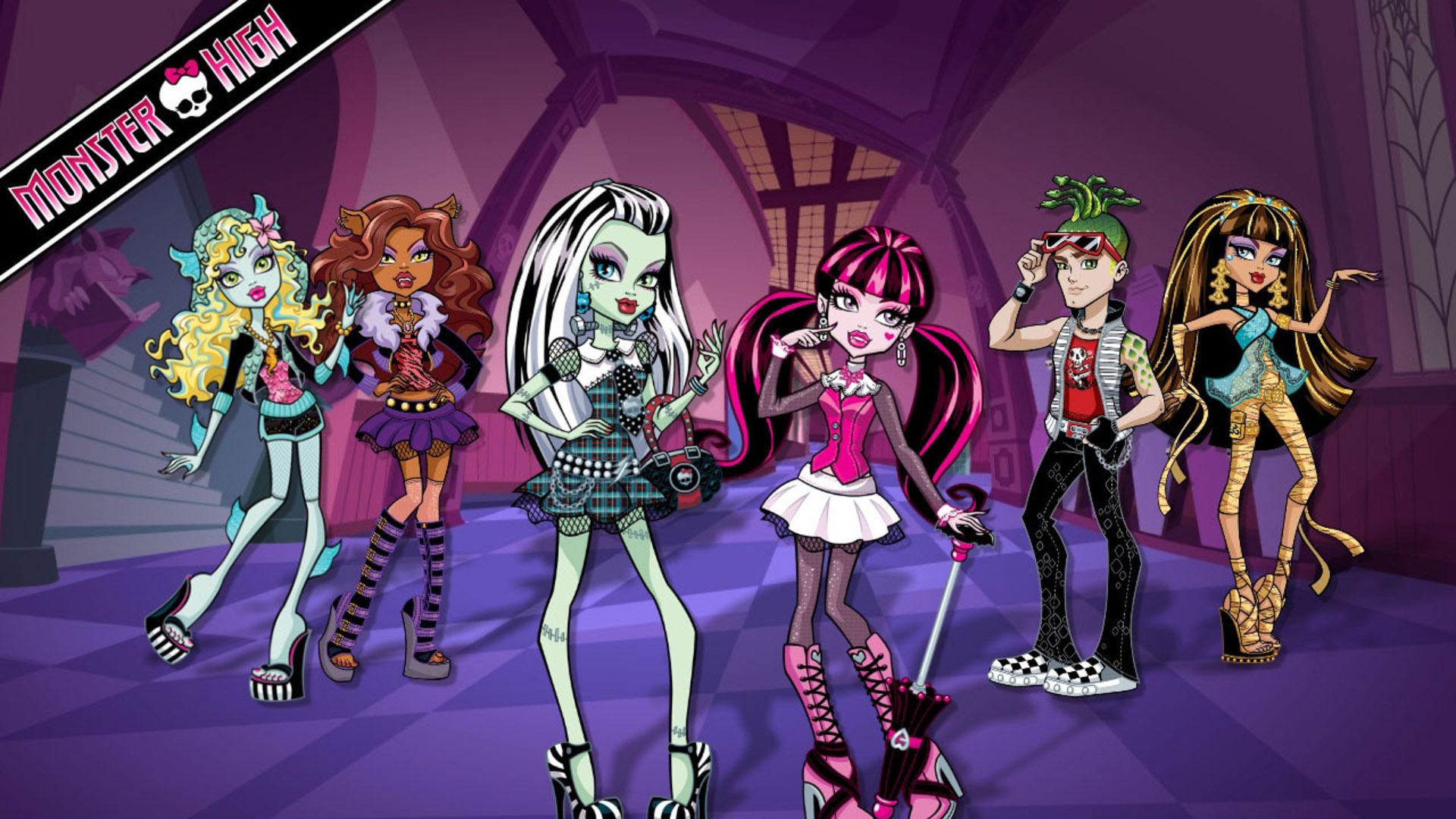 Monster High: The 26-episode series, Set in the fictional American town of New Salem. 1920x1080 Full HD Background.