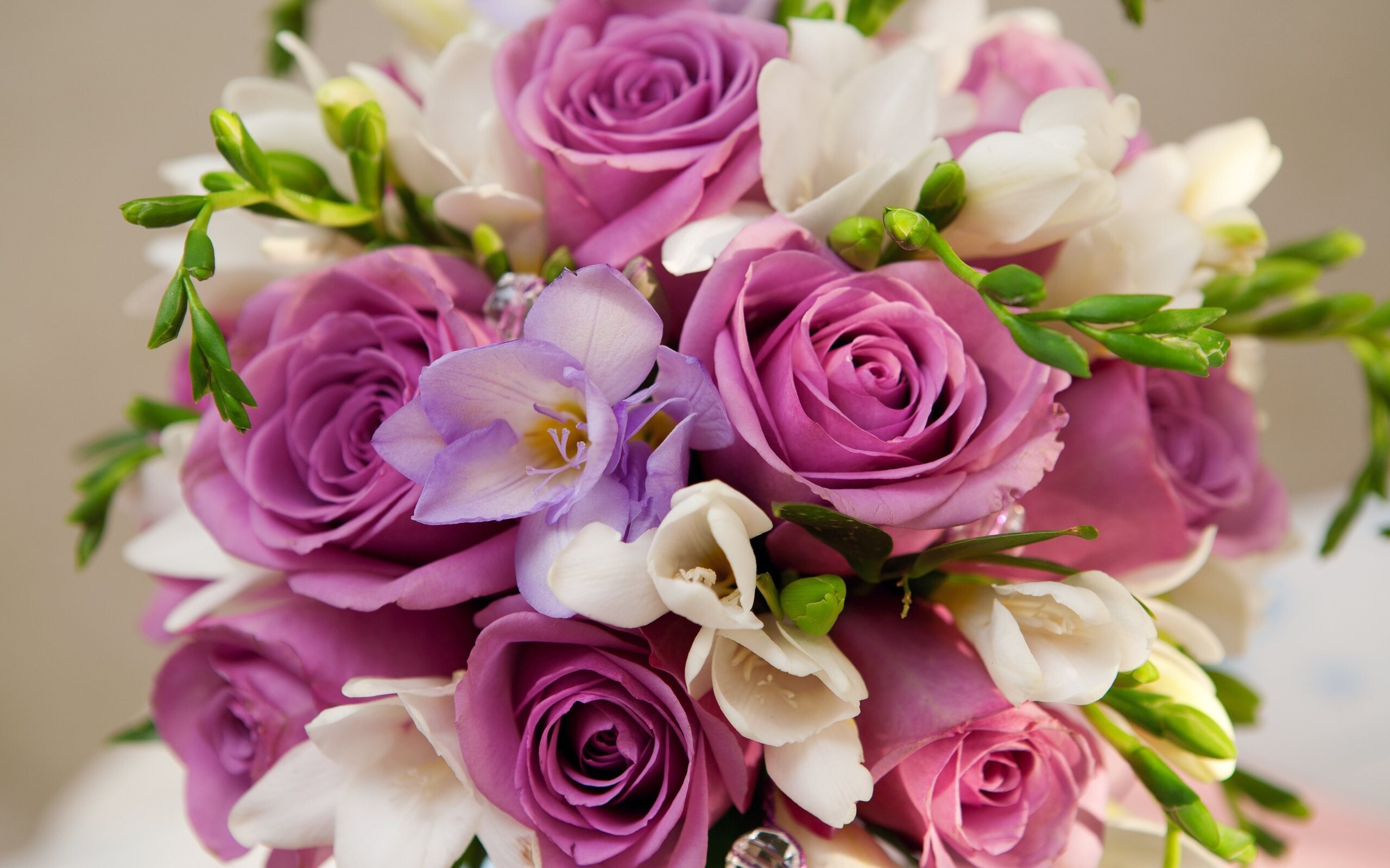 Flower Bouquet: An attractively arranged bunch of flowers, especially one presented as a gift or carried at a ceremony. 2560x1600 HD Wallpaper.
