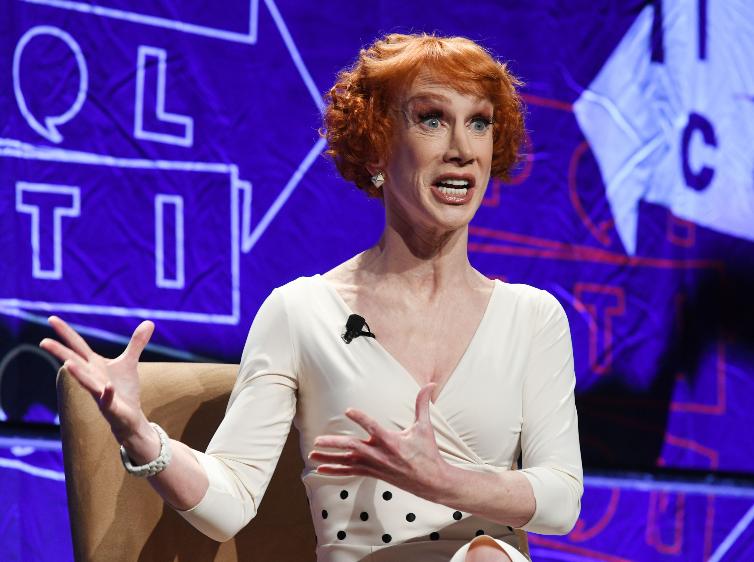 Kathy Griffin: New York Times bestselling author, A Trump critic. 2500x1870 HD Background.