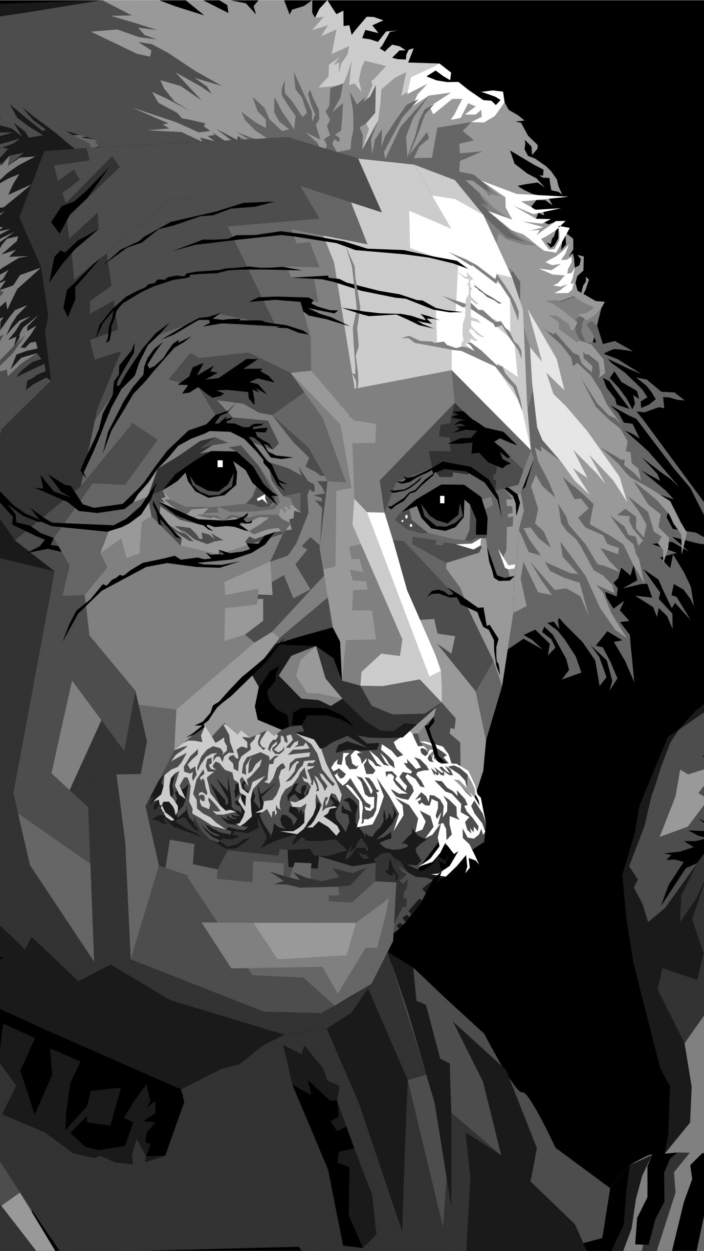 Einstein: Received the 1921 Nobel Prize in Physics "for his services to theoretical physics, and especially for his discovery of the law of the photoelectric effect", a pivotal step in the development of quantum theory. 1440x2560 HD Wallpaper.