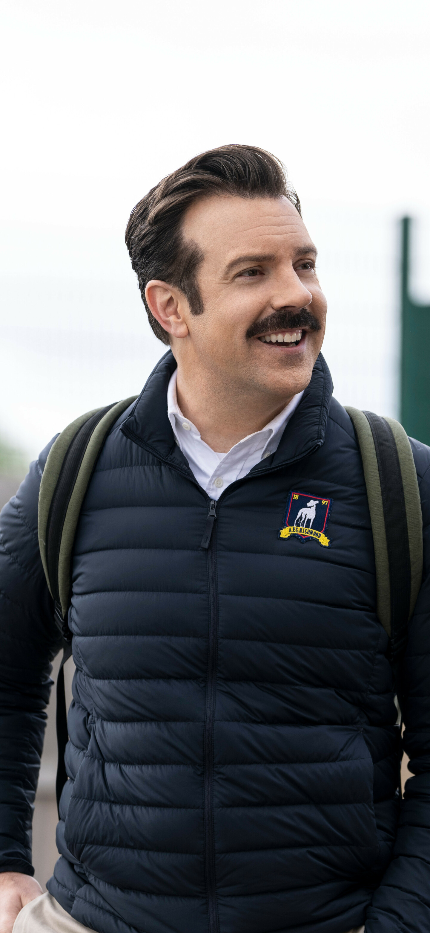 Ted Lasso TV show, Heartwarming comedy, Unexpected friendship, Humorous dialogue, 1440x3120 HD Phone