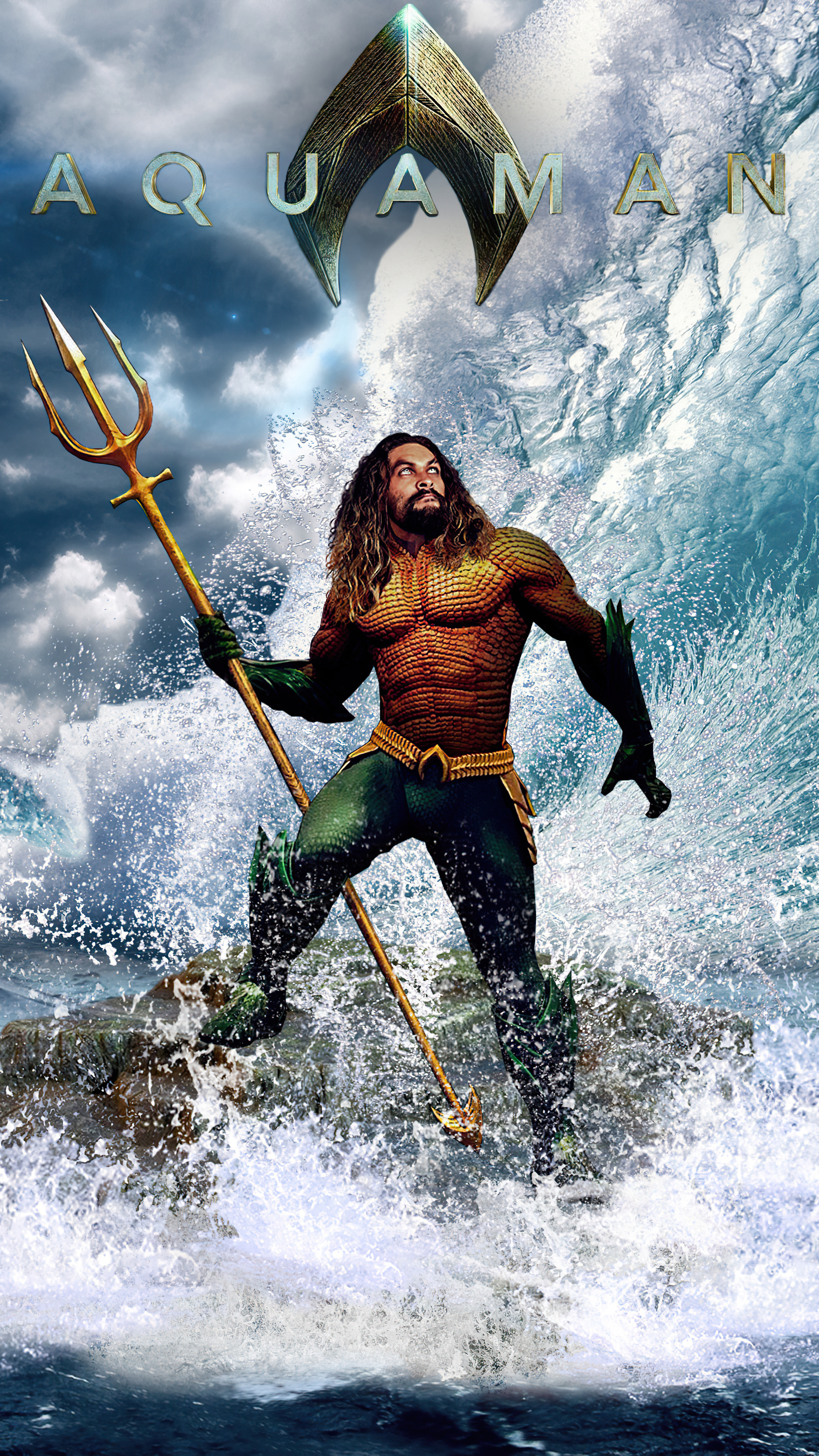 Aquaman 2020, Jason Momoa, Sony Xperia X, Aquatic wallpapers, 2160x3840 4K Handy