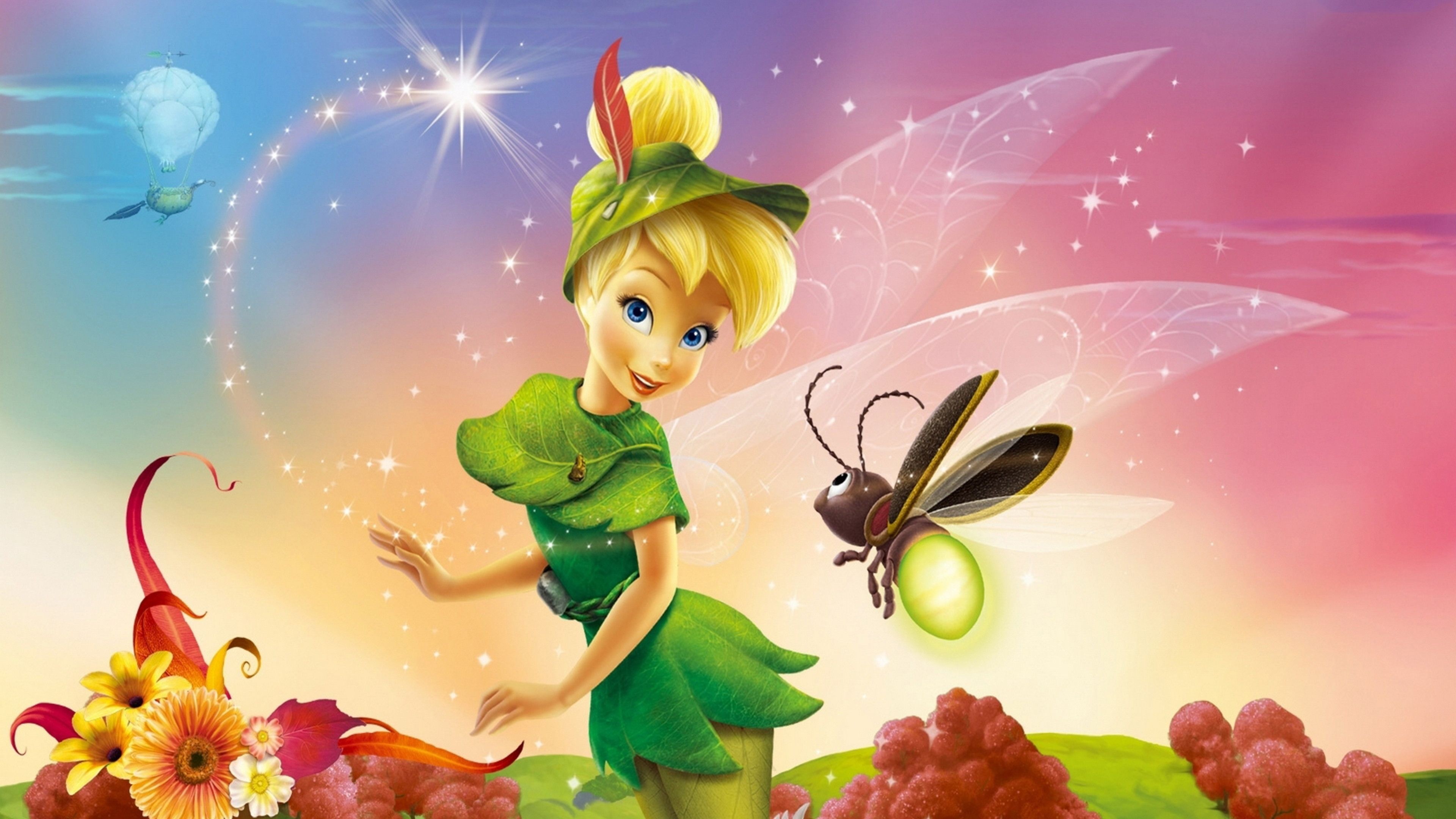 Tinker Bell and Bee, Disney princess cartoon, Tinker Bell wallpaper, Cartoon character, 3840x2160 4K Desktop