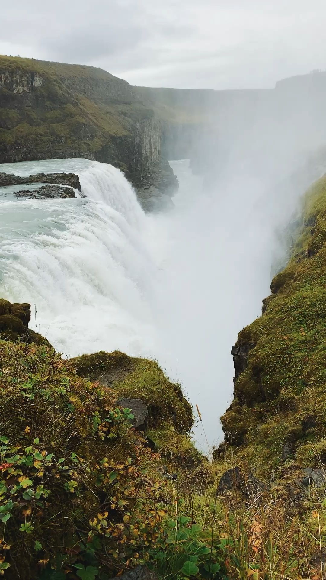 Gullfoss Wasserfall in Island Video, 1080x1920 Full HD Handy