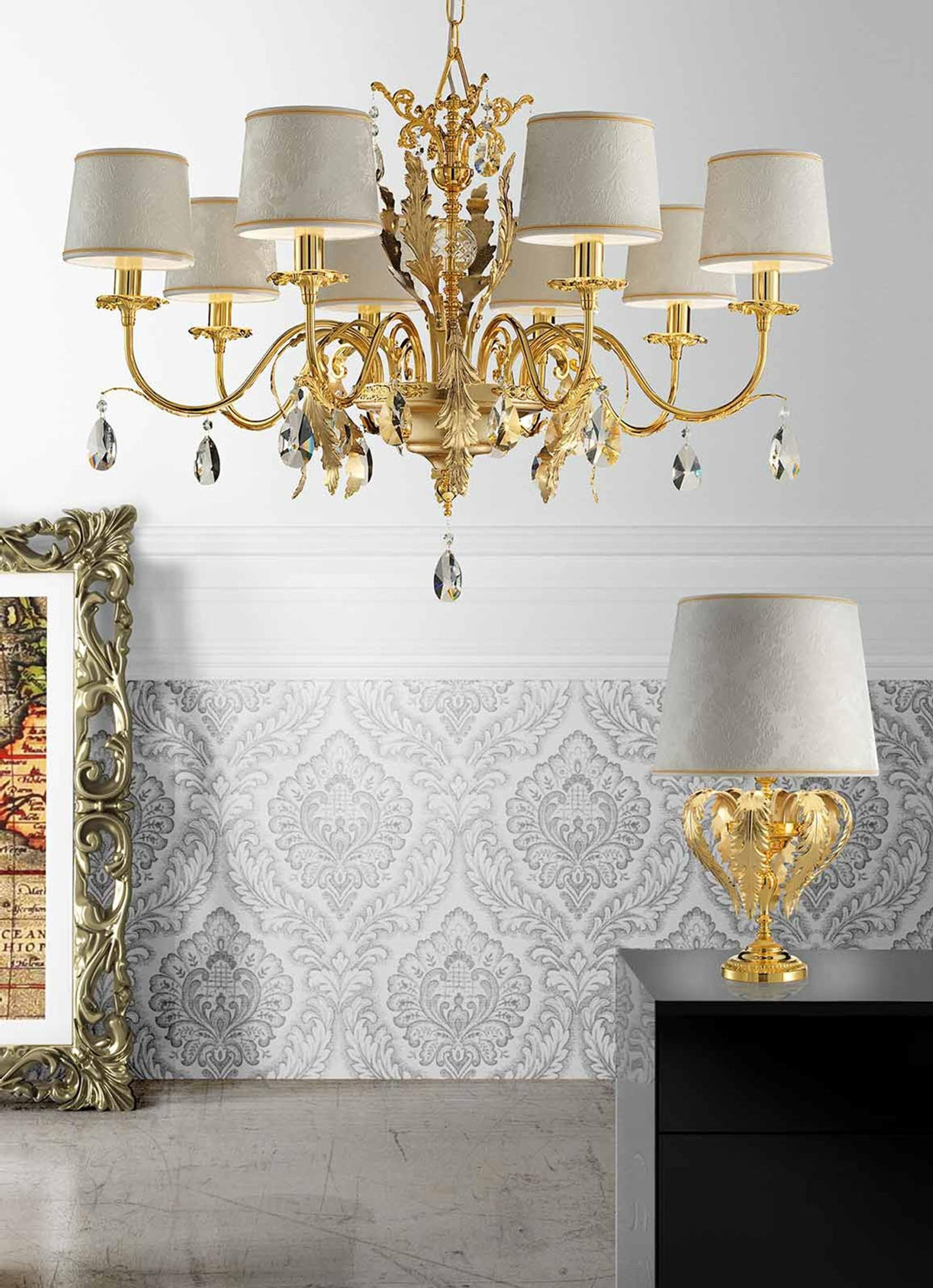 Masiero Acantia chandelier, Luxury lighting, Opulent design, Exquisite craftsmanship, 1450x2000 HD Handy