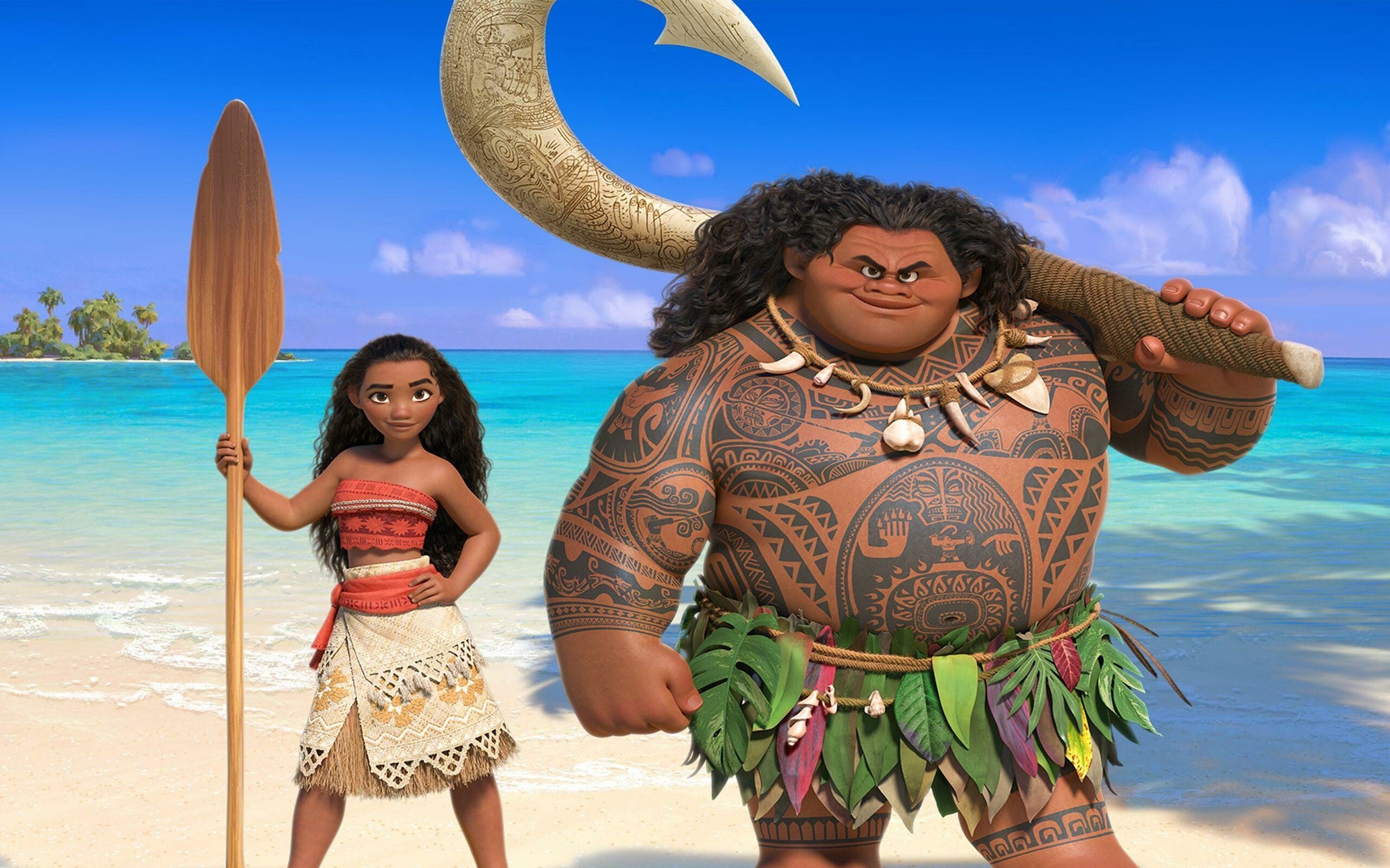 Moana: Maui, The deuteragonist of Disney's 2016 animated feature film. 2560x1600 HD Background.