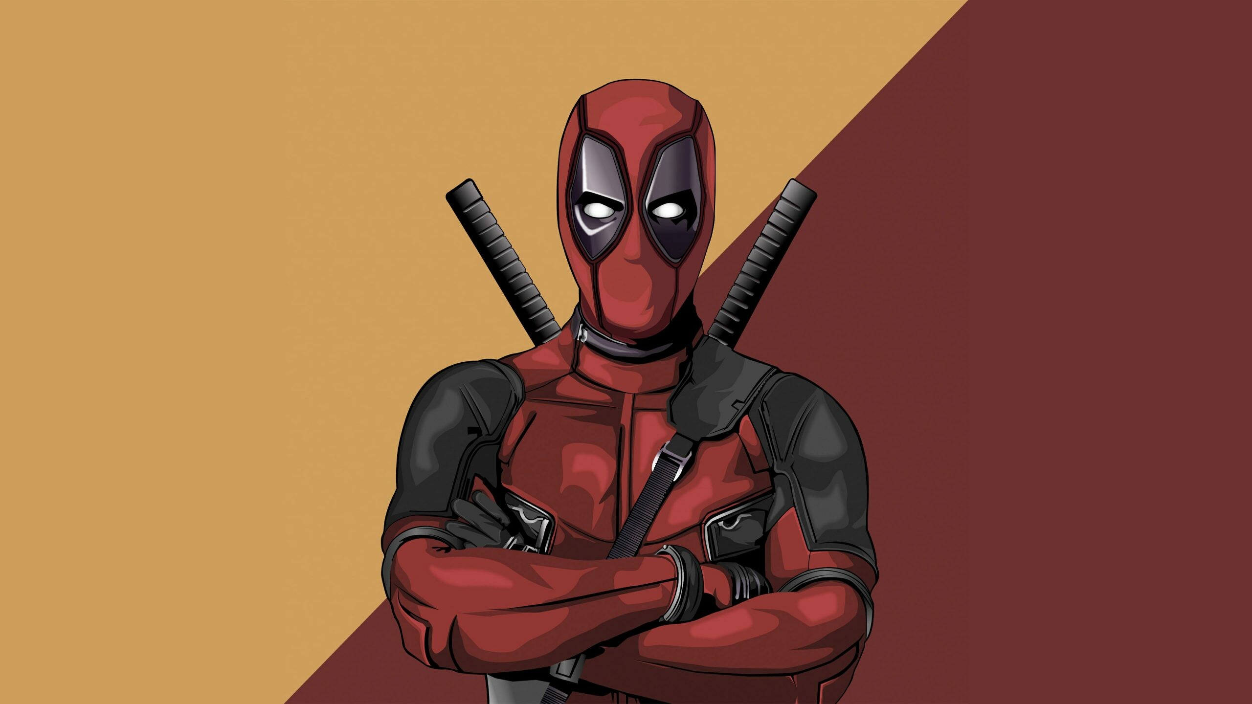 Deadpool: Artwork, Was created by artist and writer Rob Liefeld, as well as writer Fabian Nicieza. 2560x1440 HD Background.