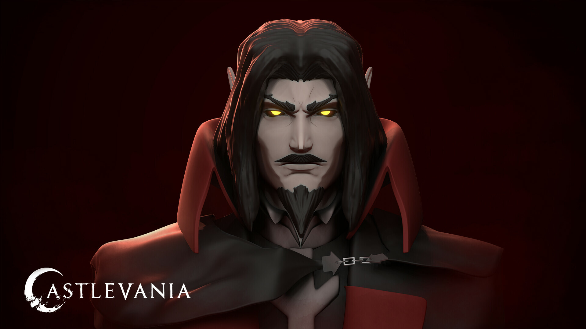 Castlevania (Netflix): Count Vlad Dracula Tepes, The main antagonist of the Netflix animated series. 1920x1080 Full HD Background.