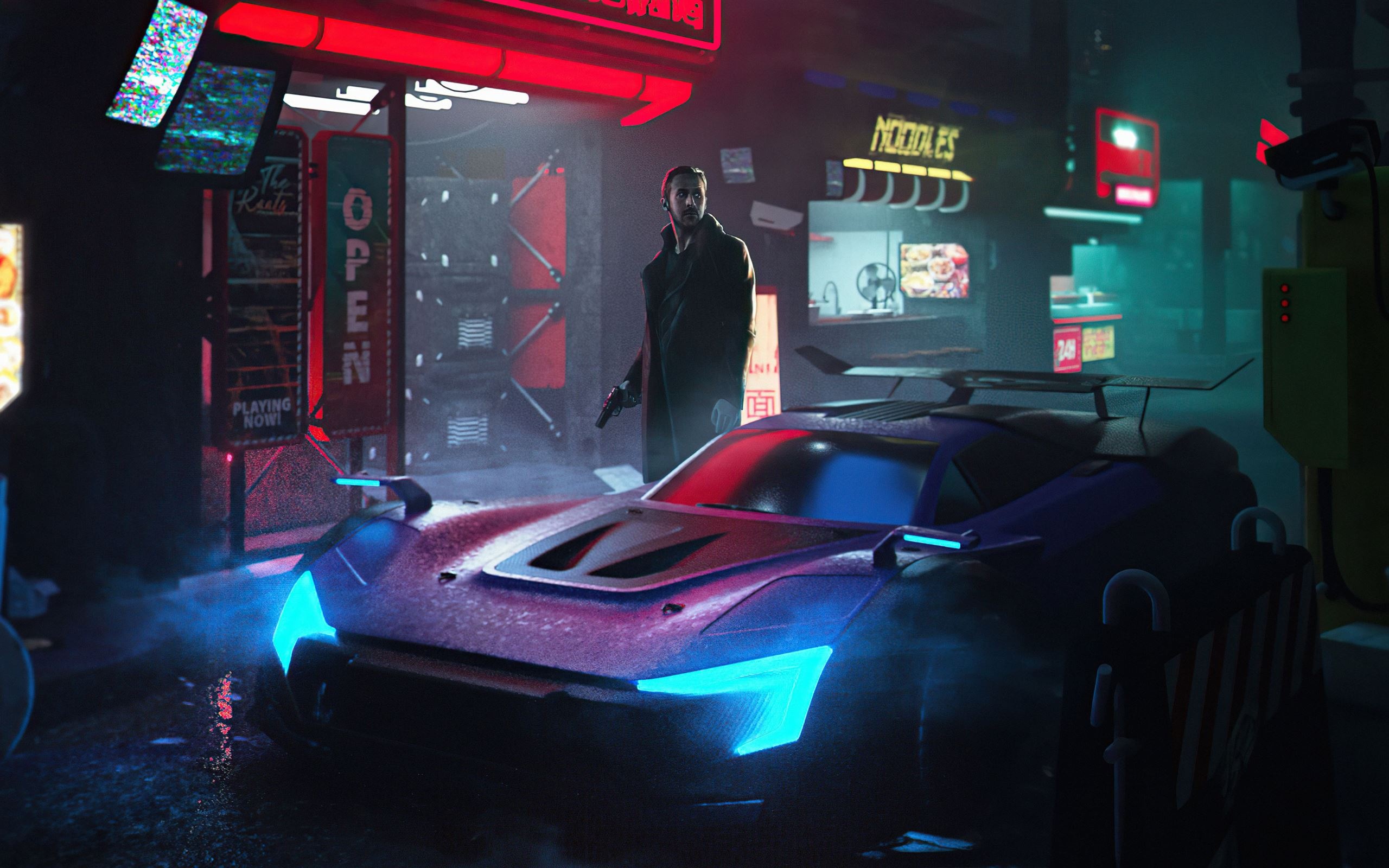 Ryan Gosling, Blade Runner 2049, Movie actor, Futuristic setting, 2560x1600 HD Desktop