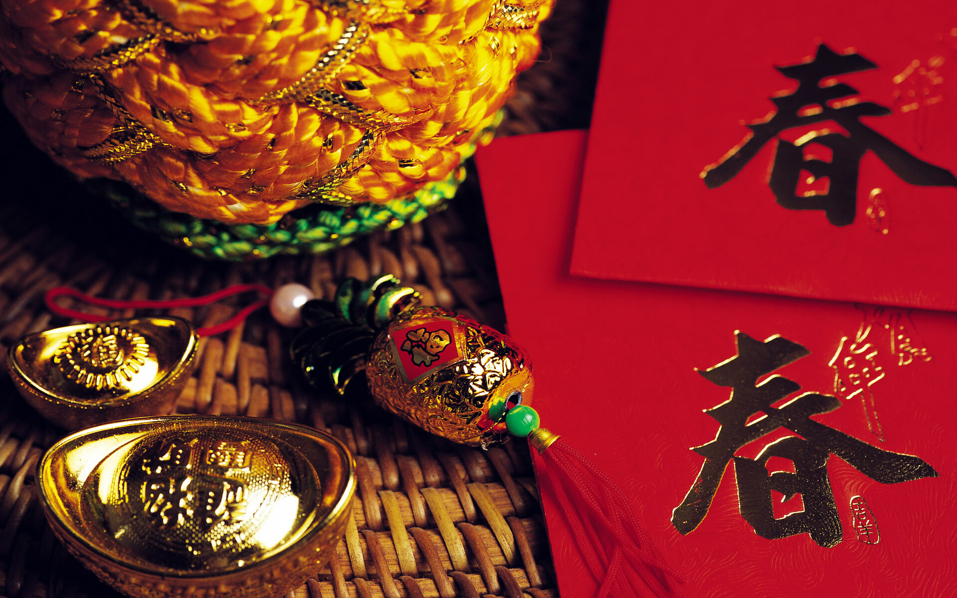 Chinese New Year: Activities include lighting firecrackers and giving money in red envelopes. 1920x1200 HD Wallpaper.