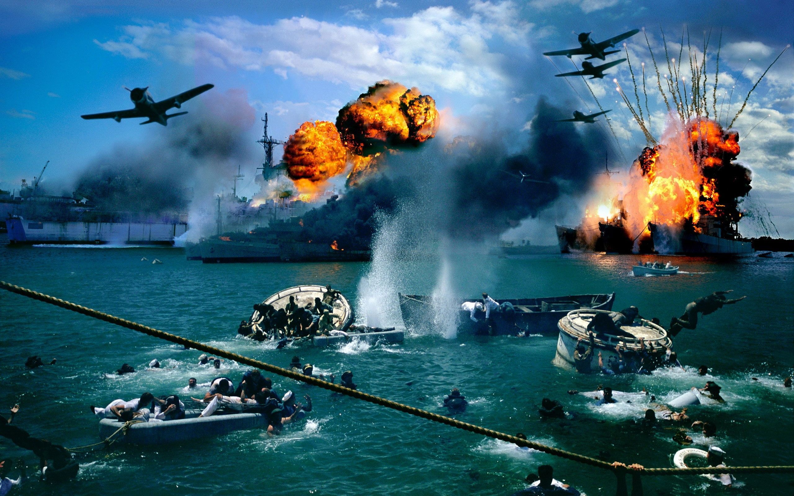 Pearl Harbor: The film earned $450 million worldwide on a $140 million budget. 2560x1600 HD Background.