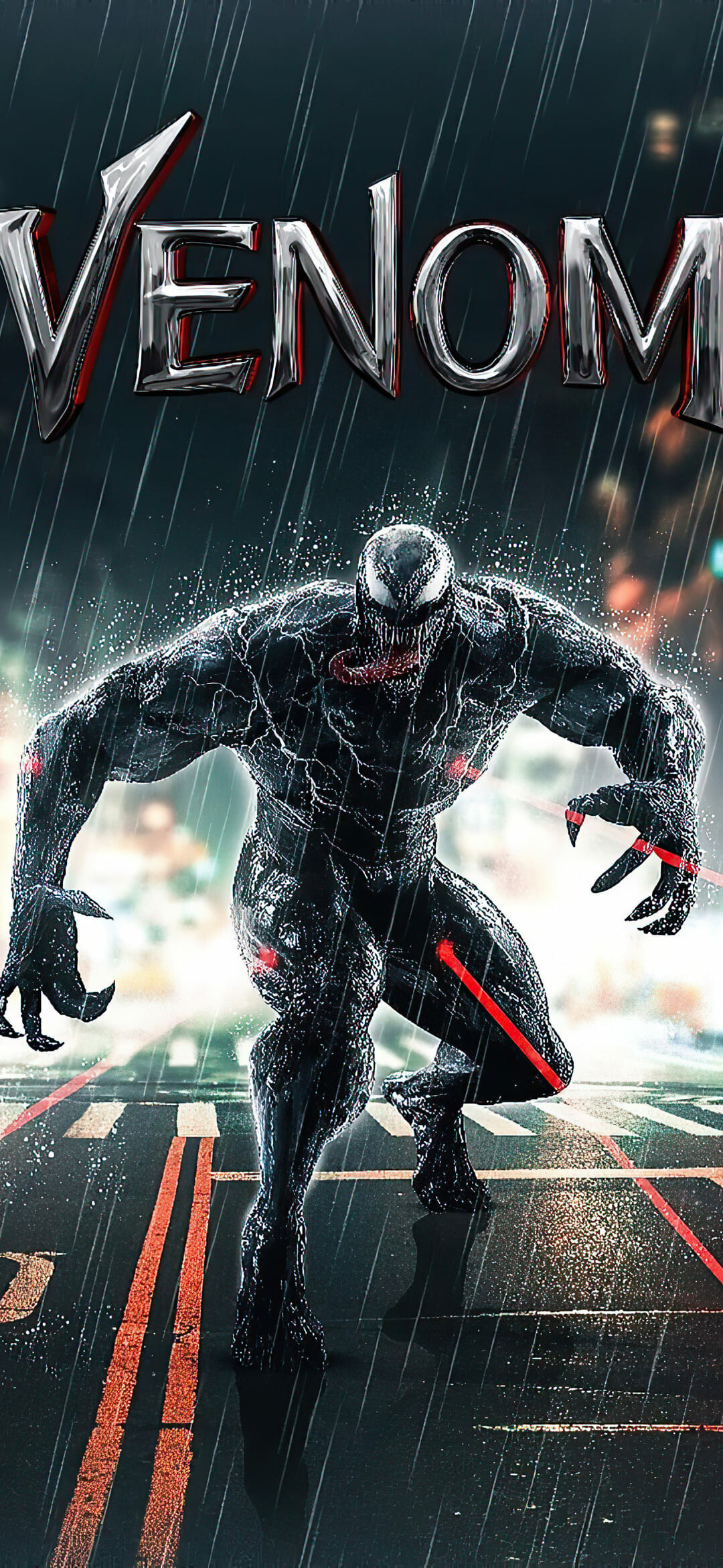 Venom movie poster, Eddie Brock, Supervillain artwork, Venom iPhone wallpapers, 1080x2340 HD Phone