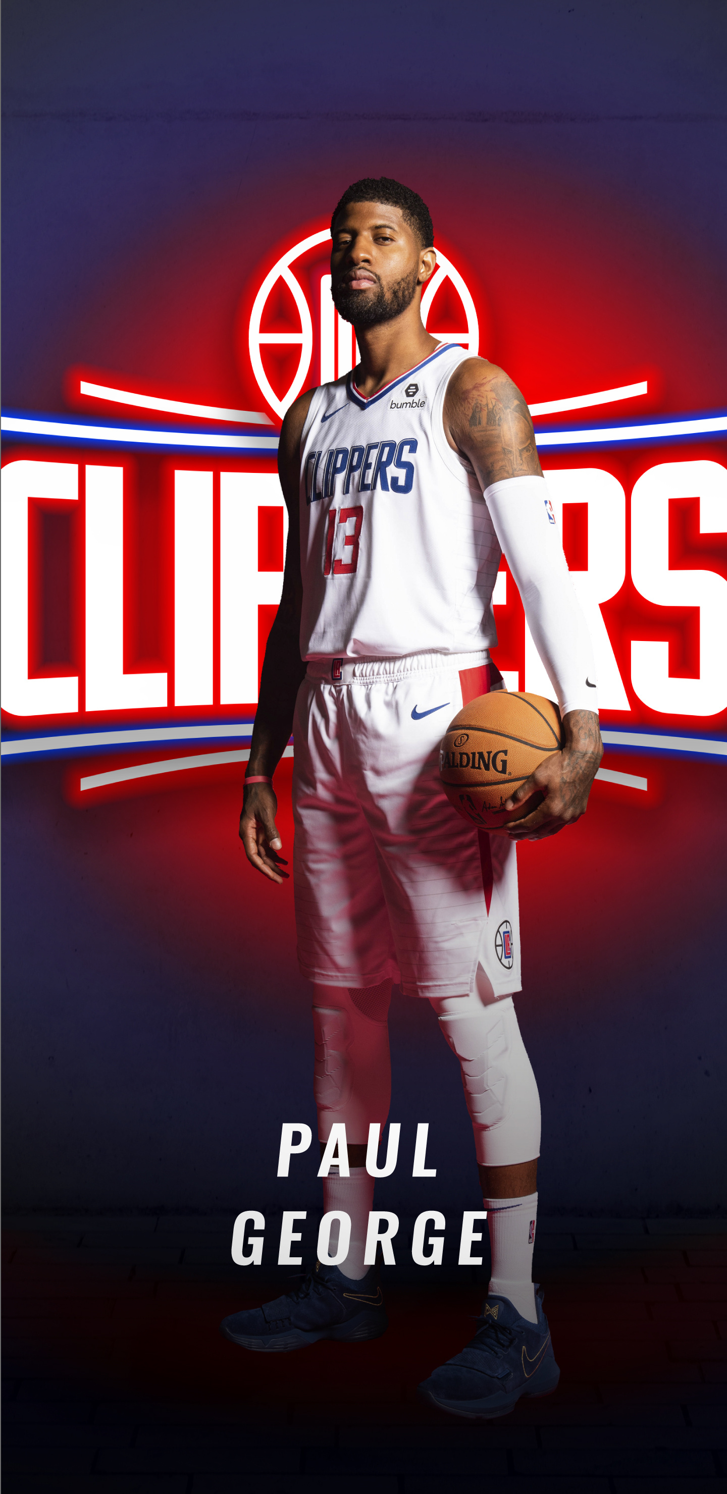 Paul George, Logo wallpapers, Stylish designs, Representing the player, 1440x2960 HD Phone