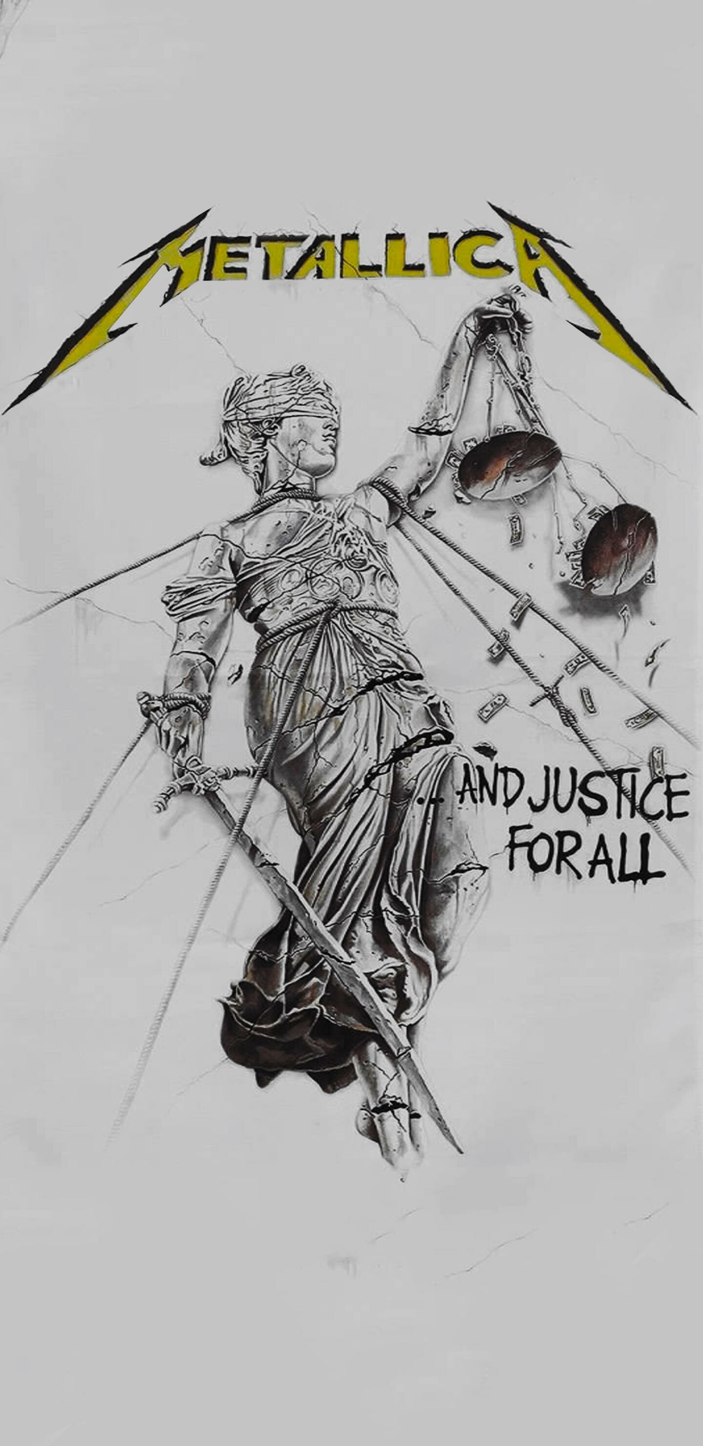 Metallica: And Justice for All, The fourth studio album, Released on September 7, 1988. 1440x2960 HD Background.