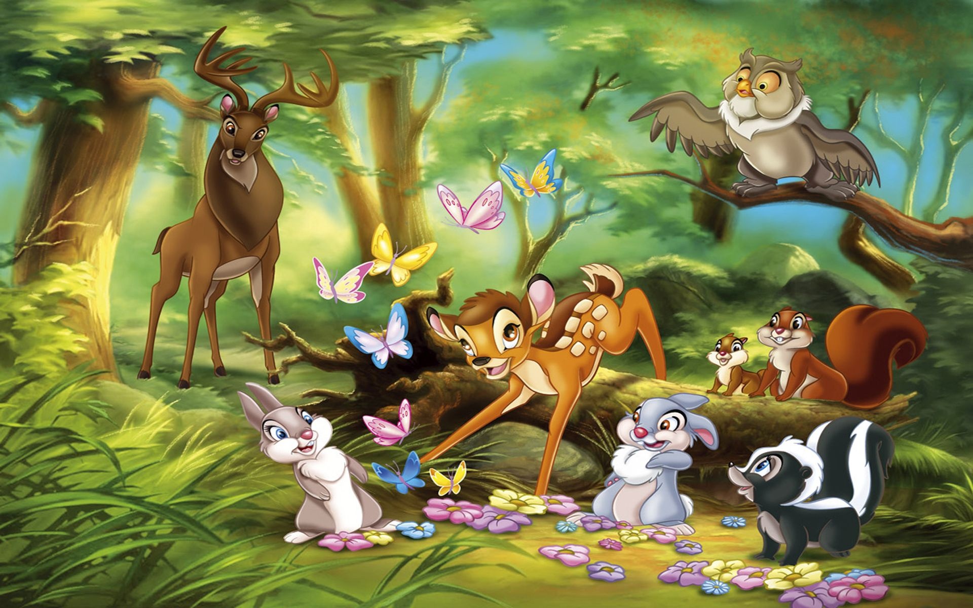 Bambi Google art, Disney animation, Cartoon wallpaper, Animal friends, 1920x1200 HD Desktop