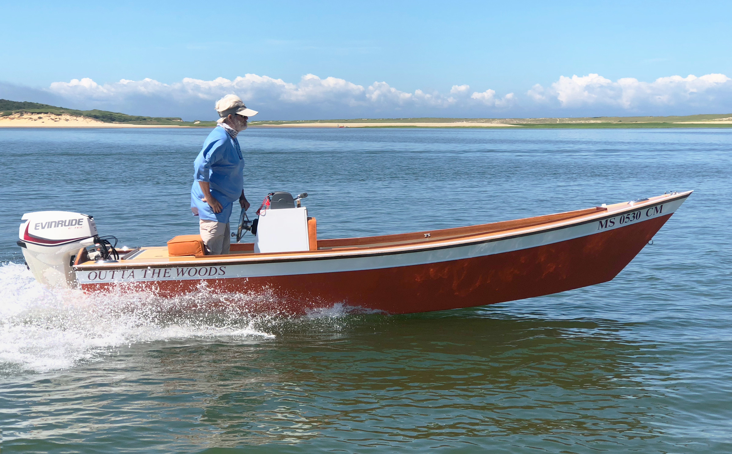 Skiff: The Nauset Marsh, A 16' stitch-and-glue outboard fishing boat. 2400x1490 HD Wallpaper.