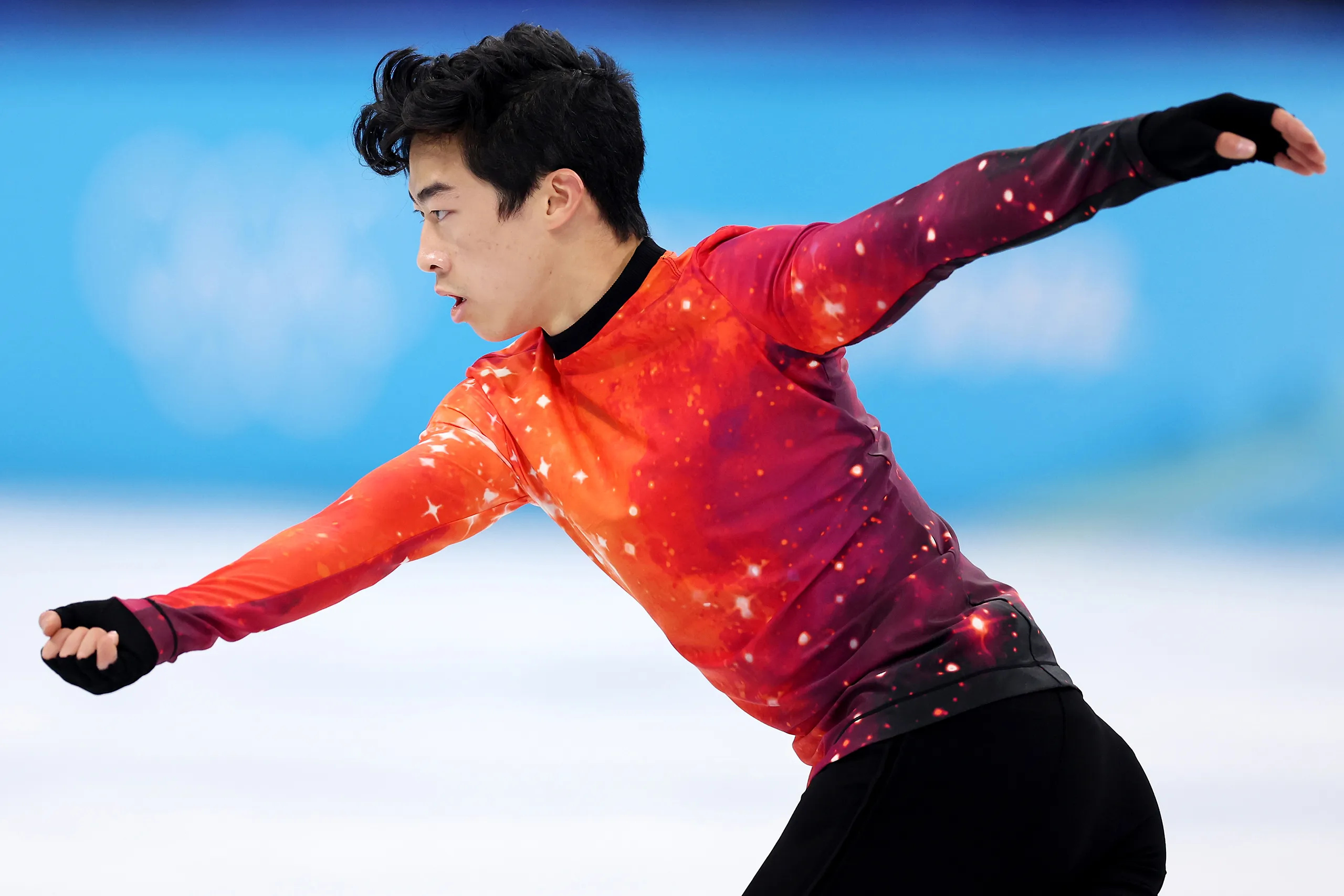 Single Skating: Nathan Chen, The 2022 Olympic champion, A three-time World champion. 2560x1710 HD Background.