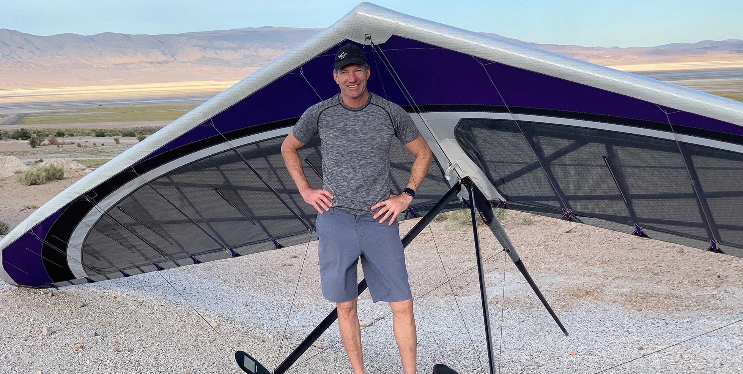 Hang Gliding: Owen Morse, Hang gliding world record: 222 miles out-and-return, California, United States. 2500x1260 HD Wallpaper.