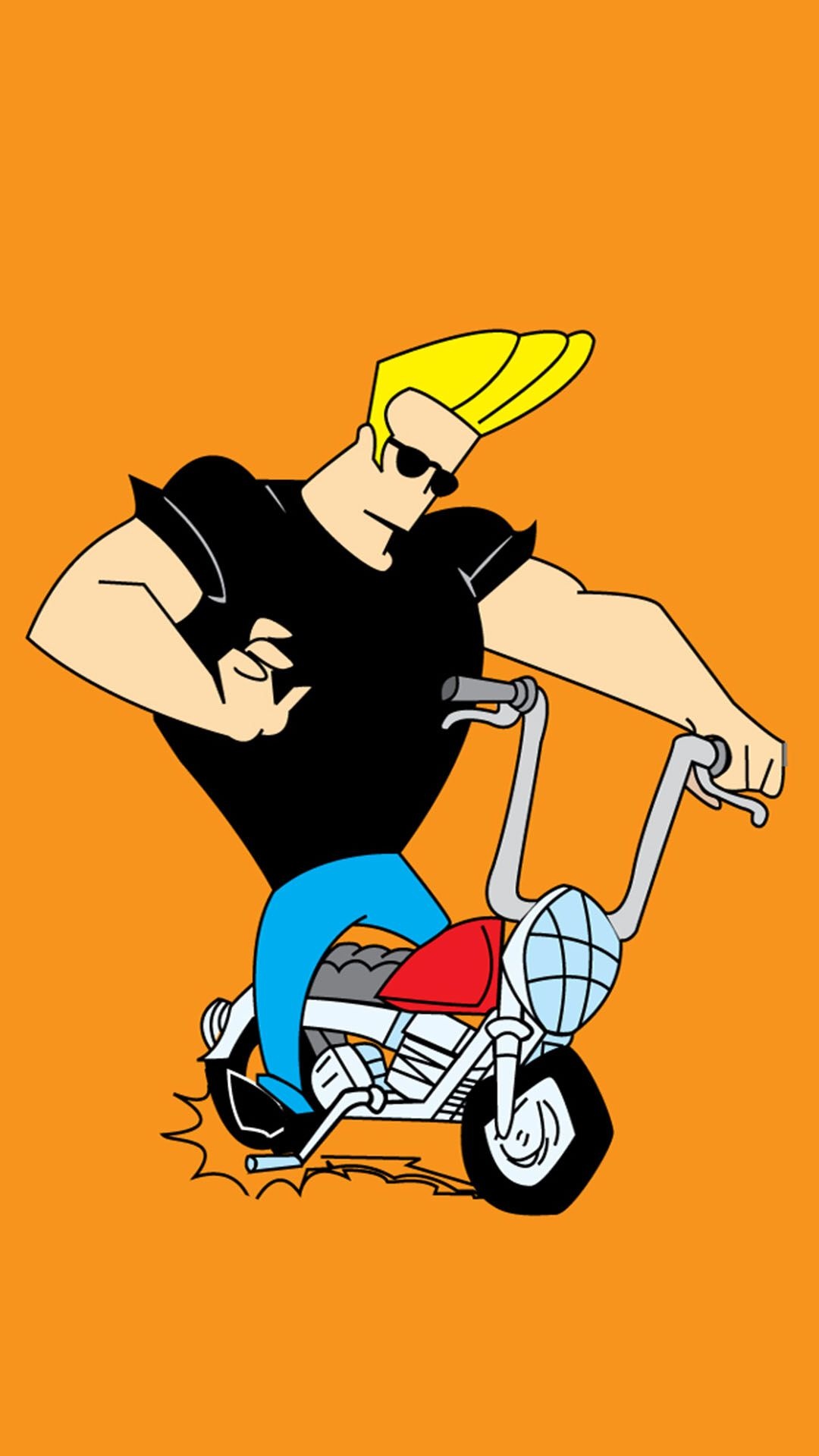 Johnny Bravo, Cartoon character, Comic-style art, Fan artwork, 1080x1920 Full HD Phone
