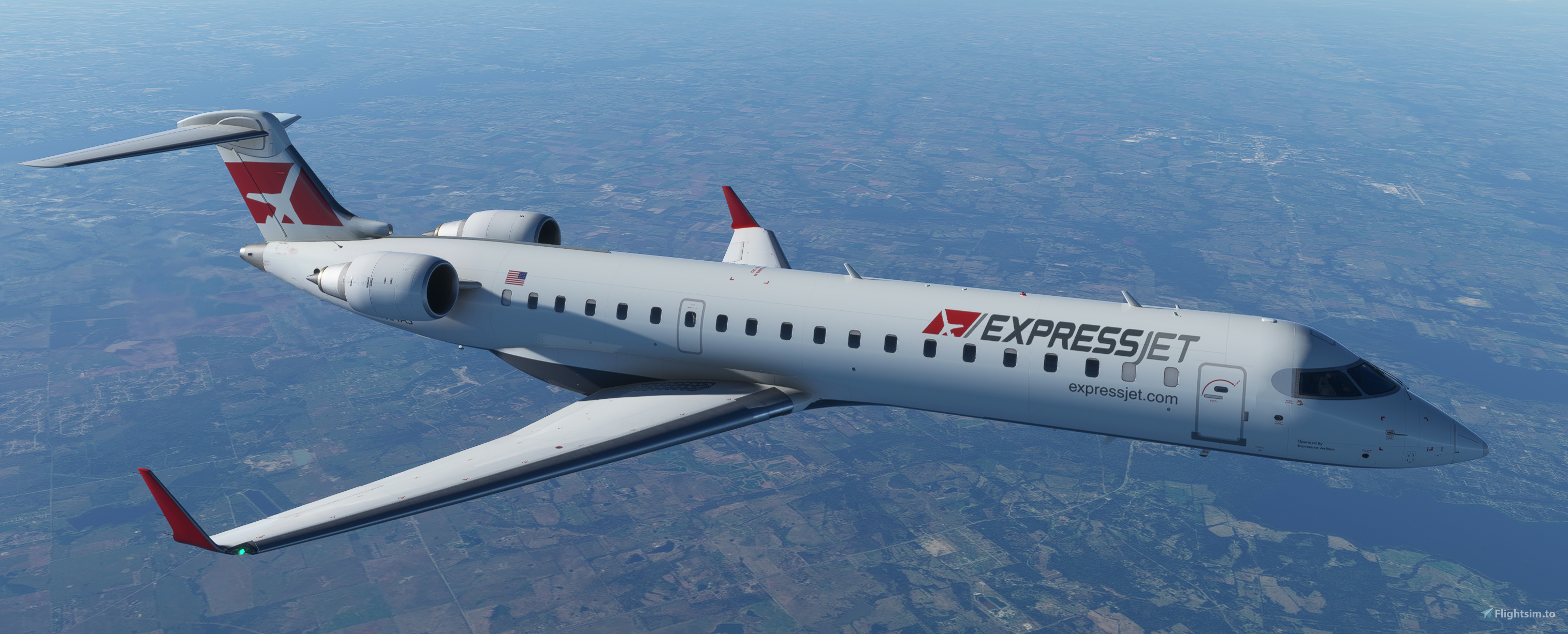 ExpressJet Airlines, CRJ 700, livery design, flight simulator, 3030x1230 Dual Screen Desktop