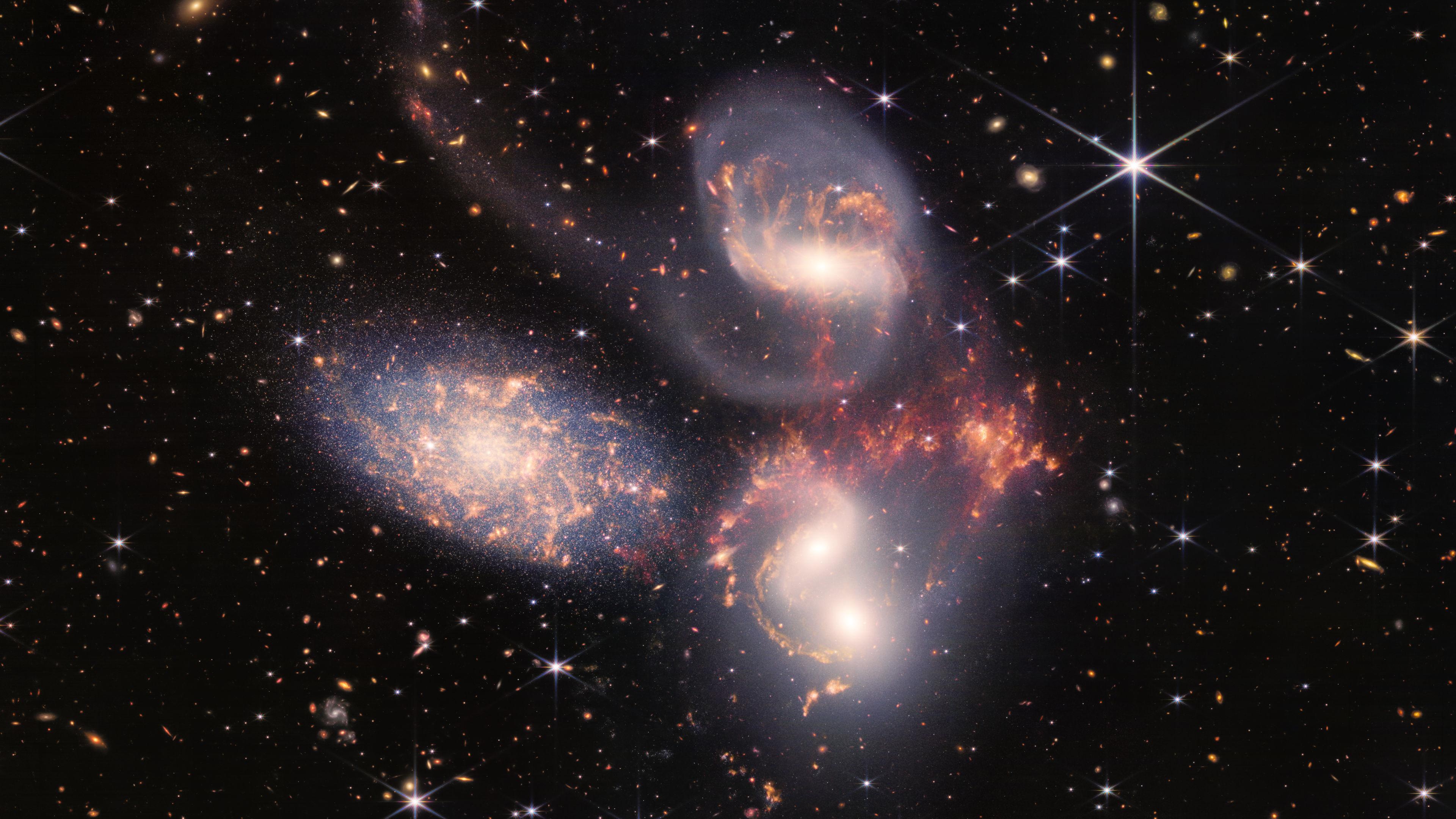 Stephan's Quintet, James Webb, 3840 x 2160, Space, 3840x2160 4K Desktop