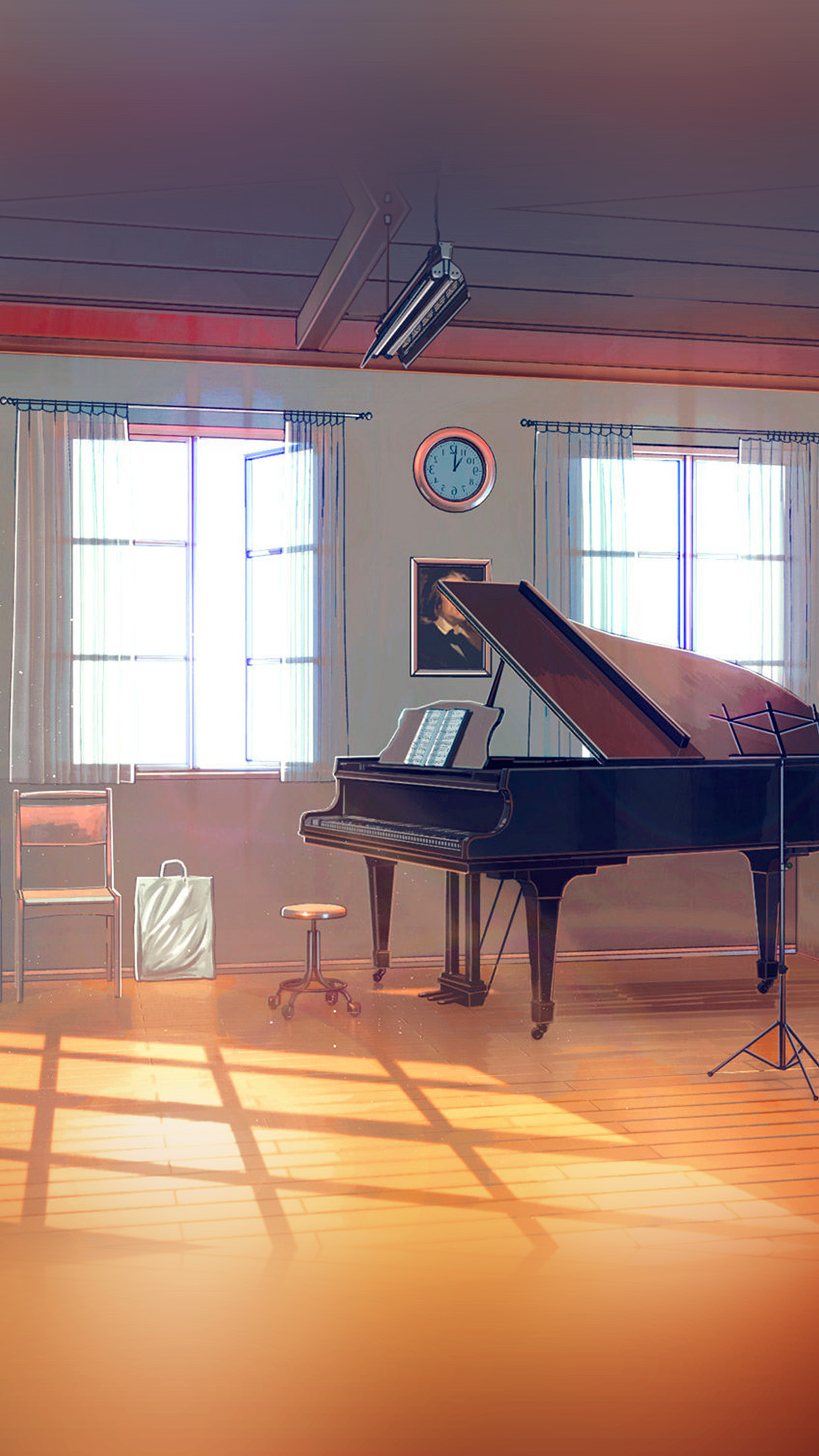 Grand Piano: Arseniy Chebynkin, Music room, Illustration art, Musical instrument, played using a keyboard. 1250x2210 HD Wallpaper.
