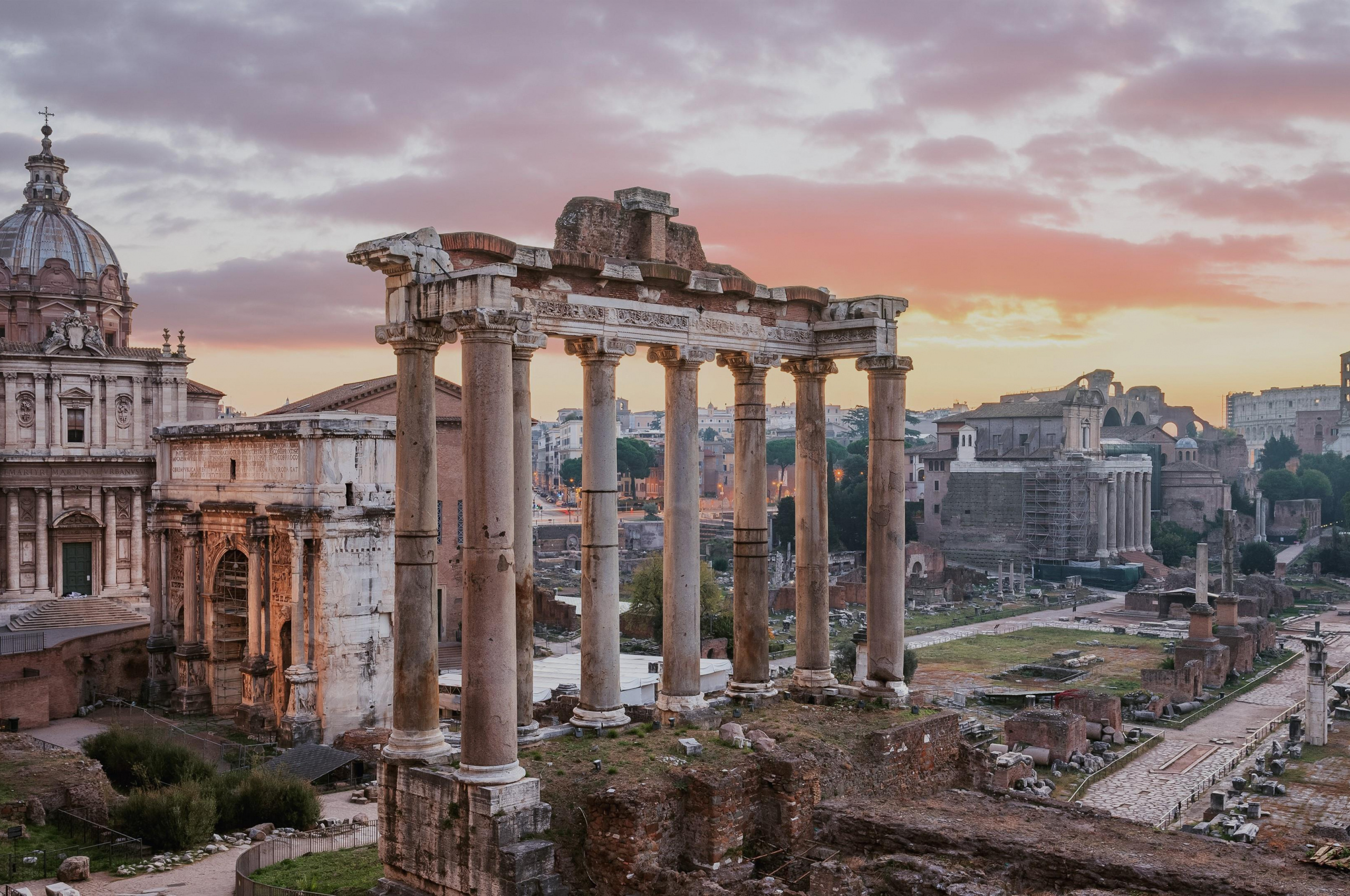 Rome: Roman architecture, Landscape, Archaeological site, Italian capital. 2560x1700 HD Wallpaper.