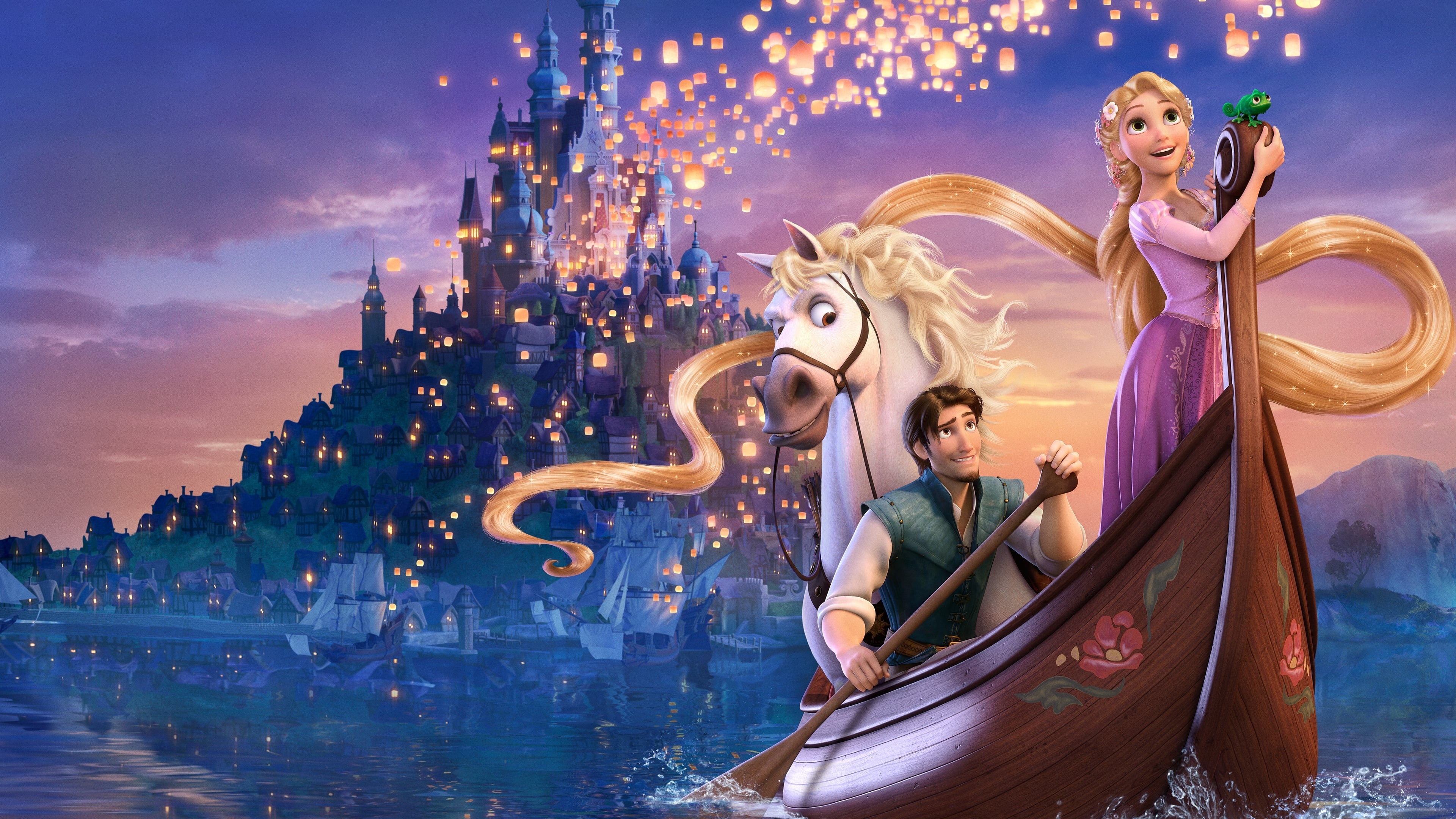 Rapunzel Animation, Tangled movie, Magical adventure, Movie Database, 3840x2160 4K Desktop